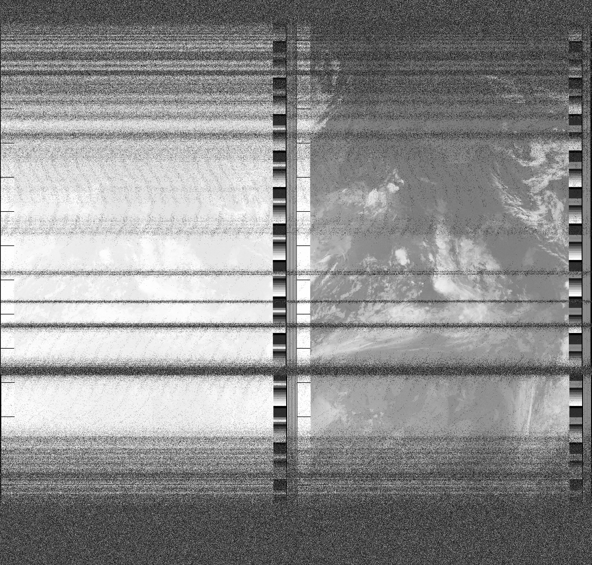 Pristine output with telemetry data withut cropping. Pristine images are
unenhanced, but normalised to produce images which represent,
as best as the software is able to, the original digital data. No attempt is made to temperature
normalise IR images. Disables gamma, sharpening, rotation, and other enhancements.