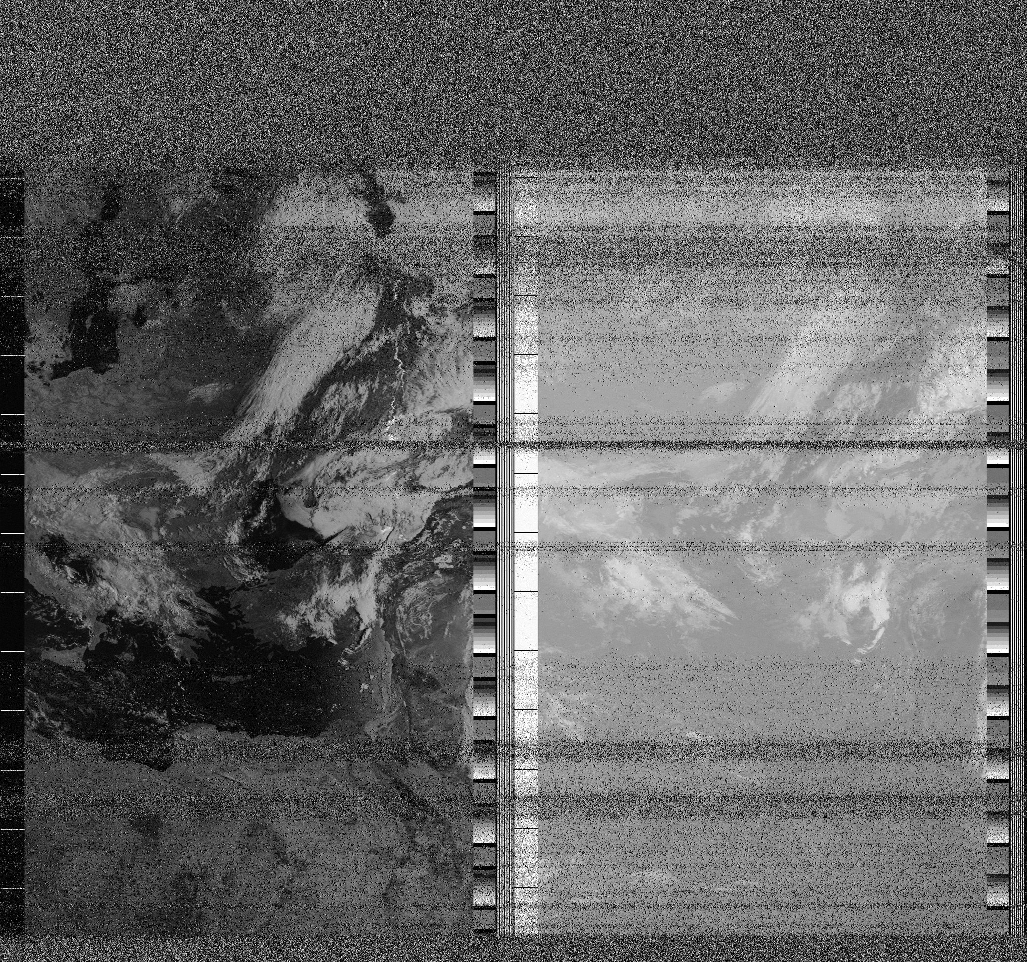 Pristine output with telemetry data withut cropping. Pristine images are
unenhanced, but normalised to produce images which represent,
as best as the software is able to, the original digital data. No attempt is made to temperature
normalise IR images. Disables gamma, sharpening, rotation, and other enhancements.