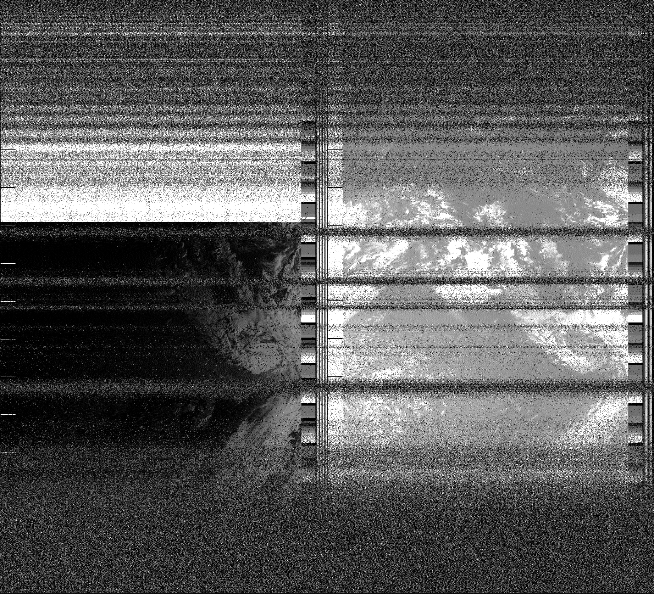 Pristine output with telemetry data withut cropping. Pristine images are
unenhanced, but normalised to produce images which represent,
as best as the software is able to, the original digital data. No attempt is made to temperature
normalise IR images. Disables gamma, sharpening, rotation, and other enhancements.