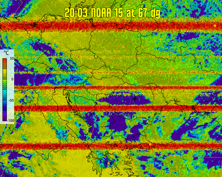 therm:
Produces a false colour image from NOAA APT images based on temperature.
Provides a good way of visualising cloud temperatures.