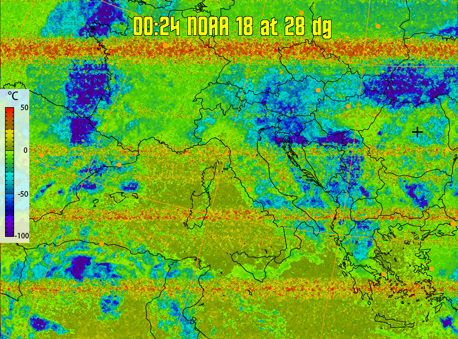 therm:
Produces a false colour image from NOAA APT images based on temperature.
Provides a good way of visualising cloud temperatures.