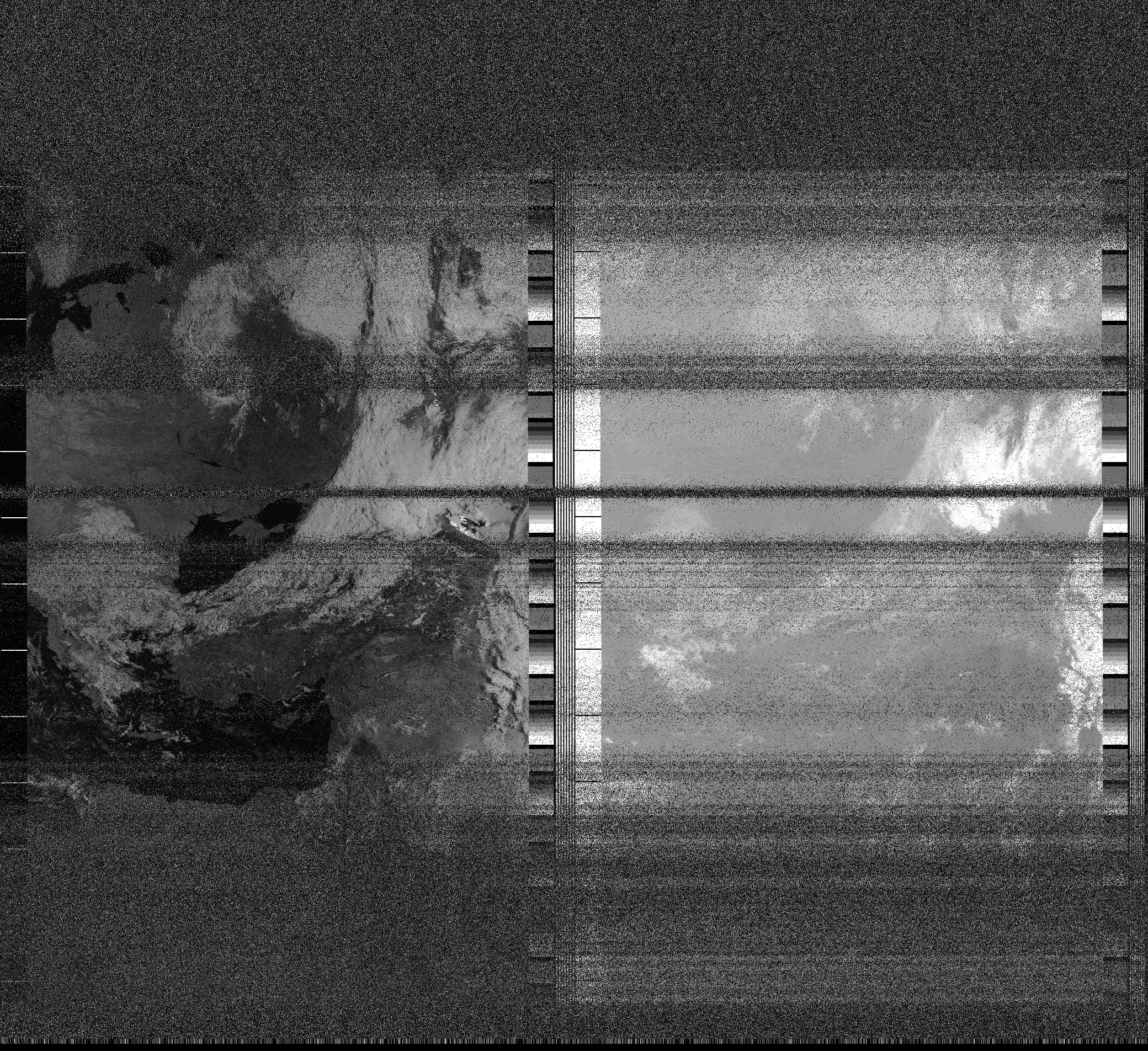 Pristine output with telemetry data withut cropping. Pristine images are
unenhanced, but normalised to produce images which represent,
as best as the software is able to, the original digital data. No attempt is made to temperature
normalise IR images. Disables gamma, sharpening, rotation, and other enhancements.