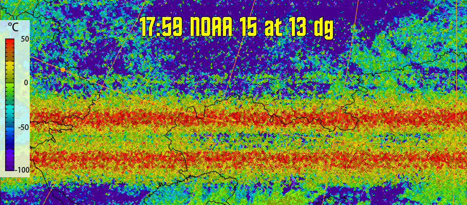 therm:
Produces a false colour image from NOAA APT images based on temperature.
Provides a good way of visualising cloud temperatures.