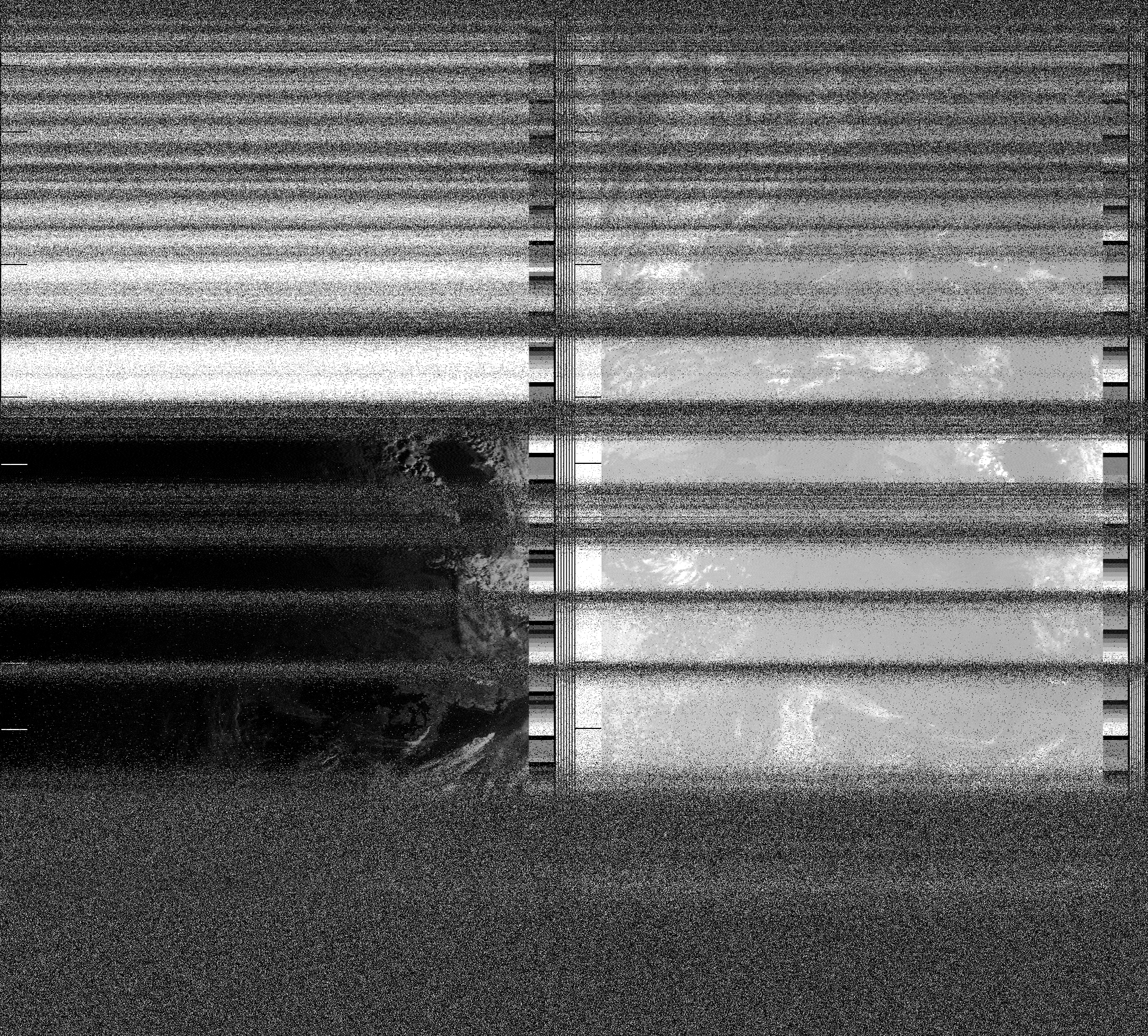 Pristine output with telemetry data withut cropping. Pristine images are
unenhanced, but normalised to produce images which represent,
as best as the software is able to, the original digital data. No attempt is made to temperature
normalise IR images. Disables gamma, sharpening, rotation, and other enhancements.