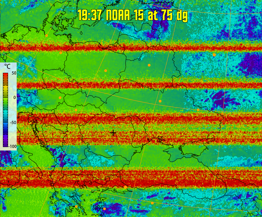 therm:
Produces a false colour image from NOAA APT images based on temperature.
Provides a good way of visualising cloud temperatures.