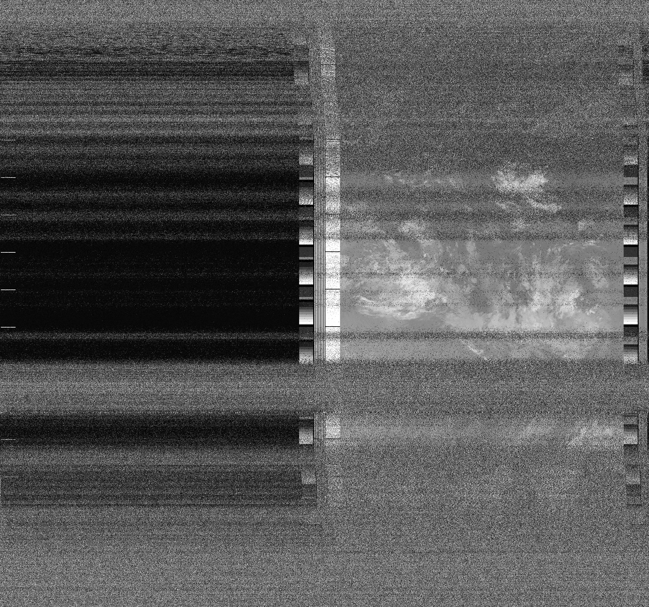 Pristine output with telemetry data withut cropping. Pristine images are
unenhanced, but normalised to produce images which represent,
as best as the software is able to, the original digital data. No attempt is made to temperature
normalise IR images. Disables gamma, sharpening, rotation, and other enhancements.