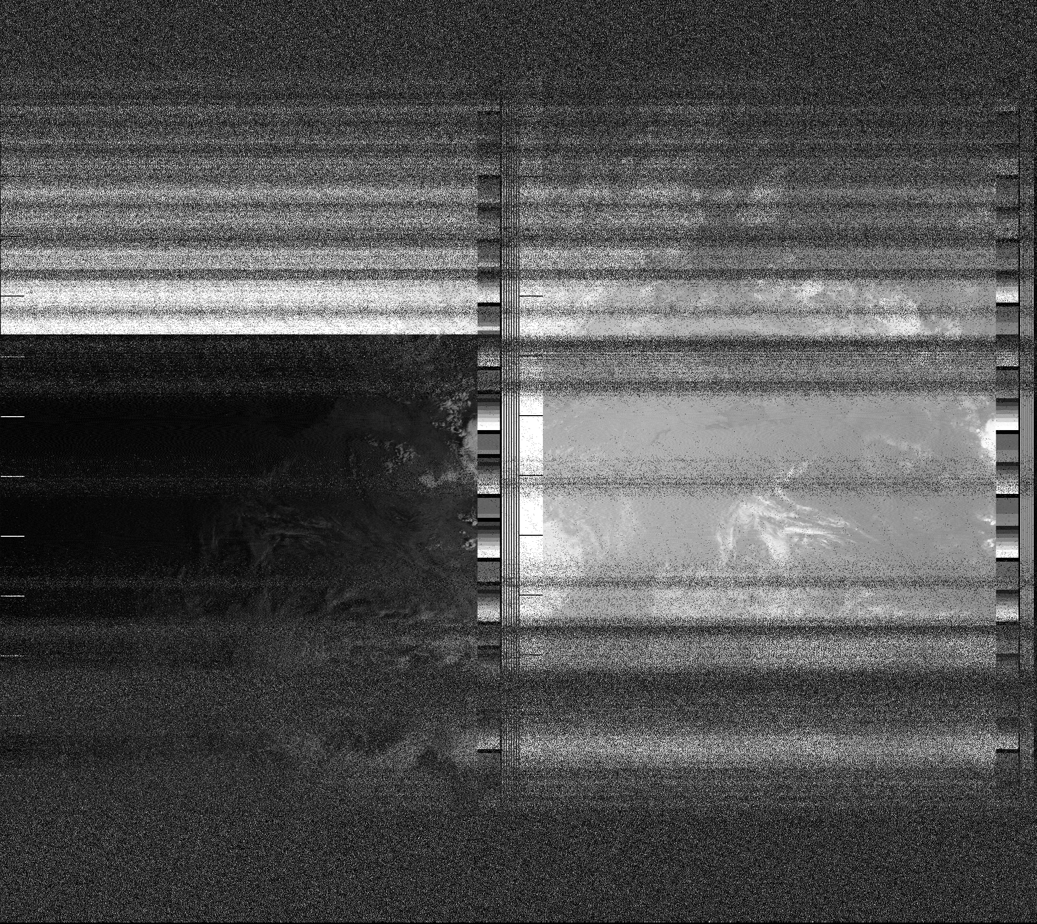 Pristine output with telemetry data withut cropping. Pristine images are
unenhanced, but normalised to produce images which represent,
as best as the software is able to, the original digital data. No attempt is made to temperature
normalise IR images. Disables gamma, sharpening, rotation, and other enhancements.