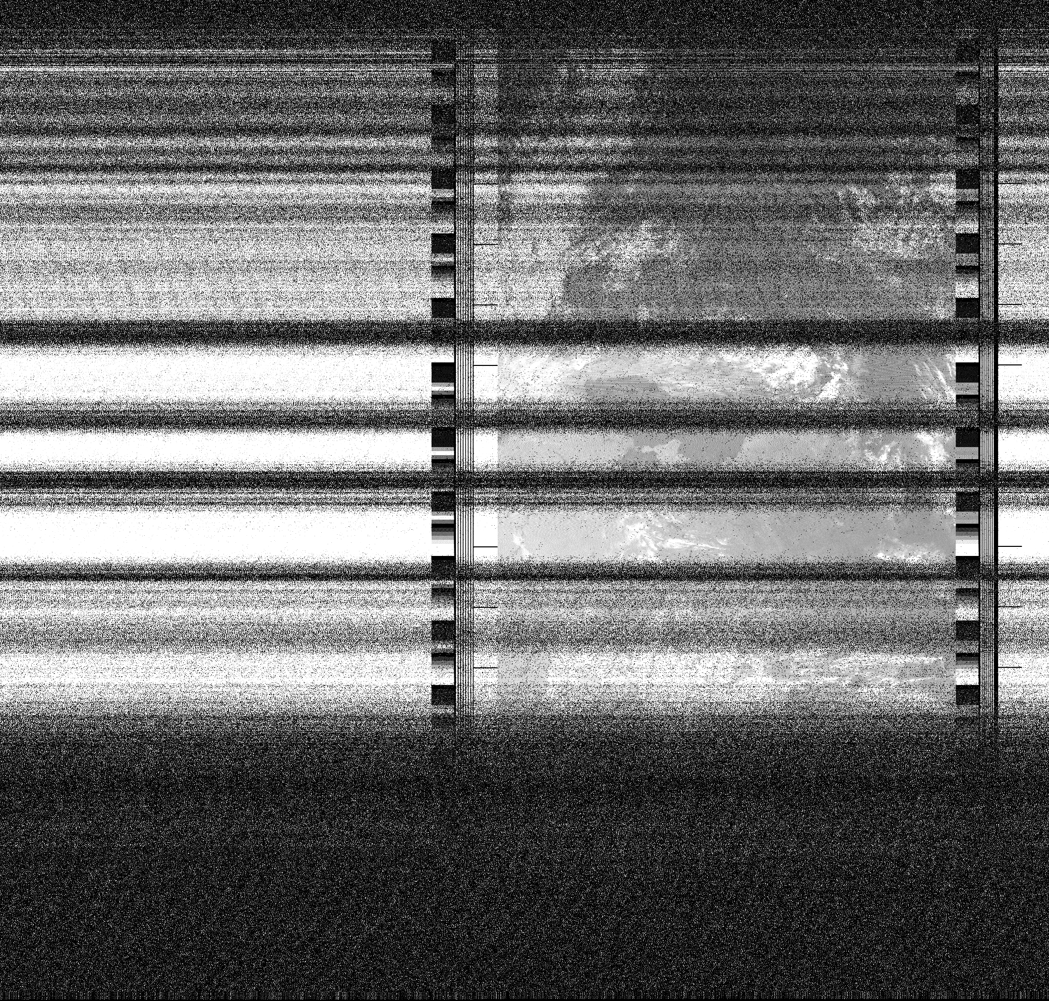 Pristine output with telemetry data withut cropping. Pristine images are
unenhanced, but normalised to produce images which represent,
as best as the software is able to, the original digital data. No attempt is made to temperature
normalise IR images. Disables gamma, sharpening, rotation, and other enhancements.