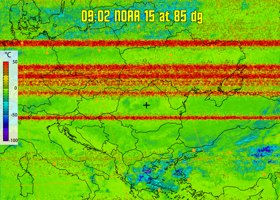 therm:
Produces a false colour image from NOAA APT images based on temperature.
Provides a good way of visualising cloud temperatures.