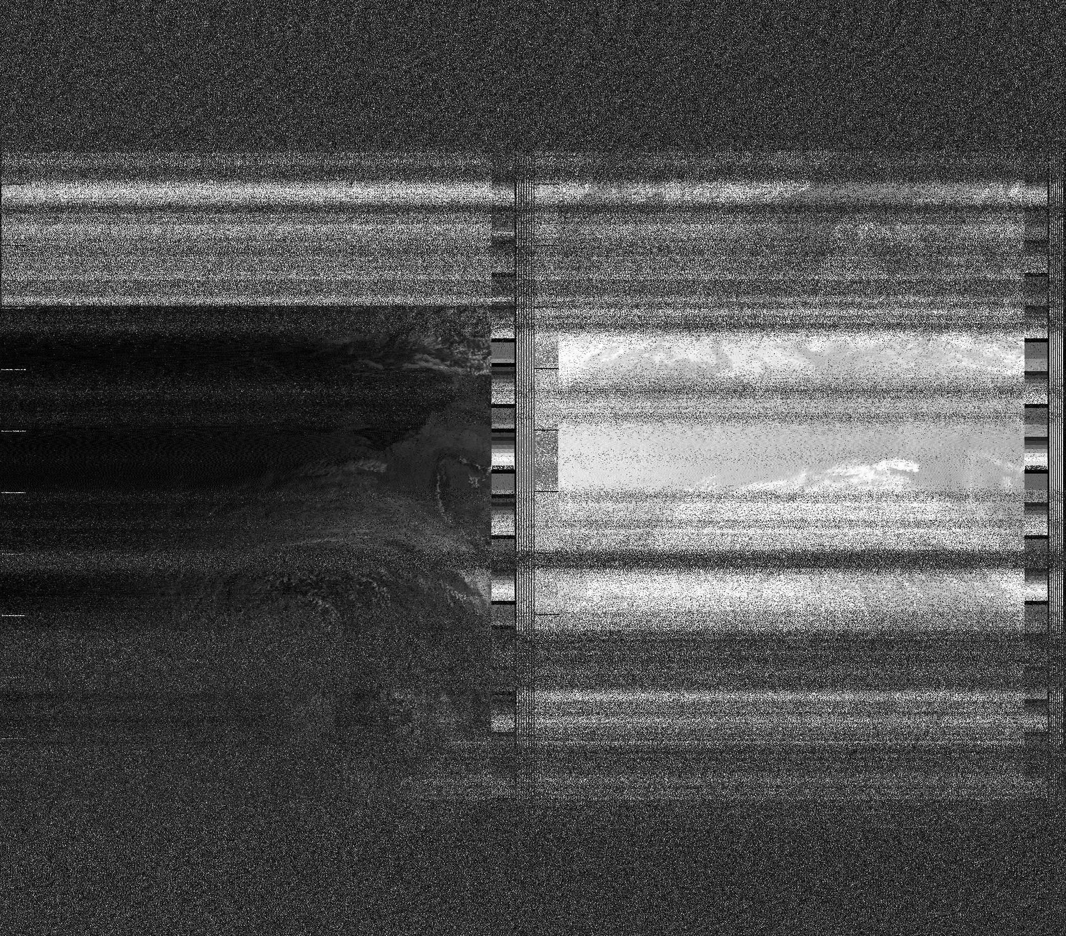 Pristine output with telemetry data withut cropping. Pristine images are
unenhanced, but normalised to produce images which represent,
as best as the software is able to, the original digital data. No attempt is made to temperature
normalise IR images. Disables gamma, sharpening, rotation, and other enhancements.