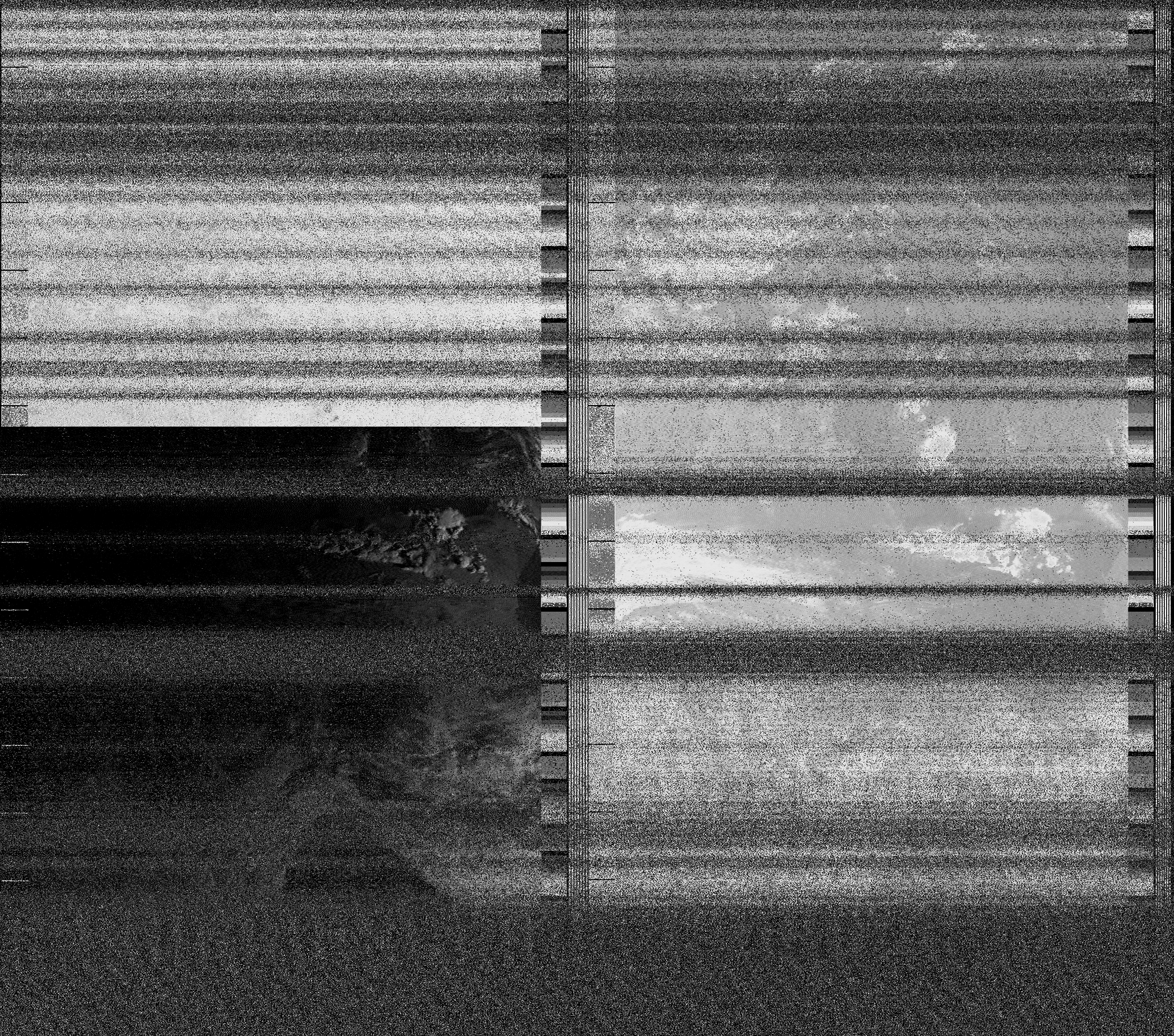 Pristine output with telemetry data withut cropping. Pristine images are
unenhanced, but normalised to produce images which represent,
as best as the software is able to, the original digital data. No attempt is made to temperature
normalise IR images. Disables gamma, sharpening, rotation, and other enhancements.