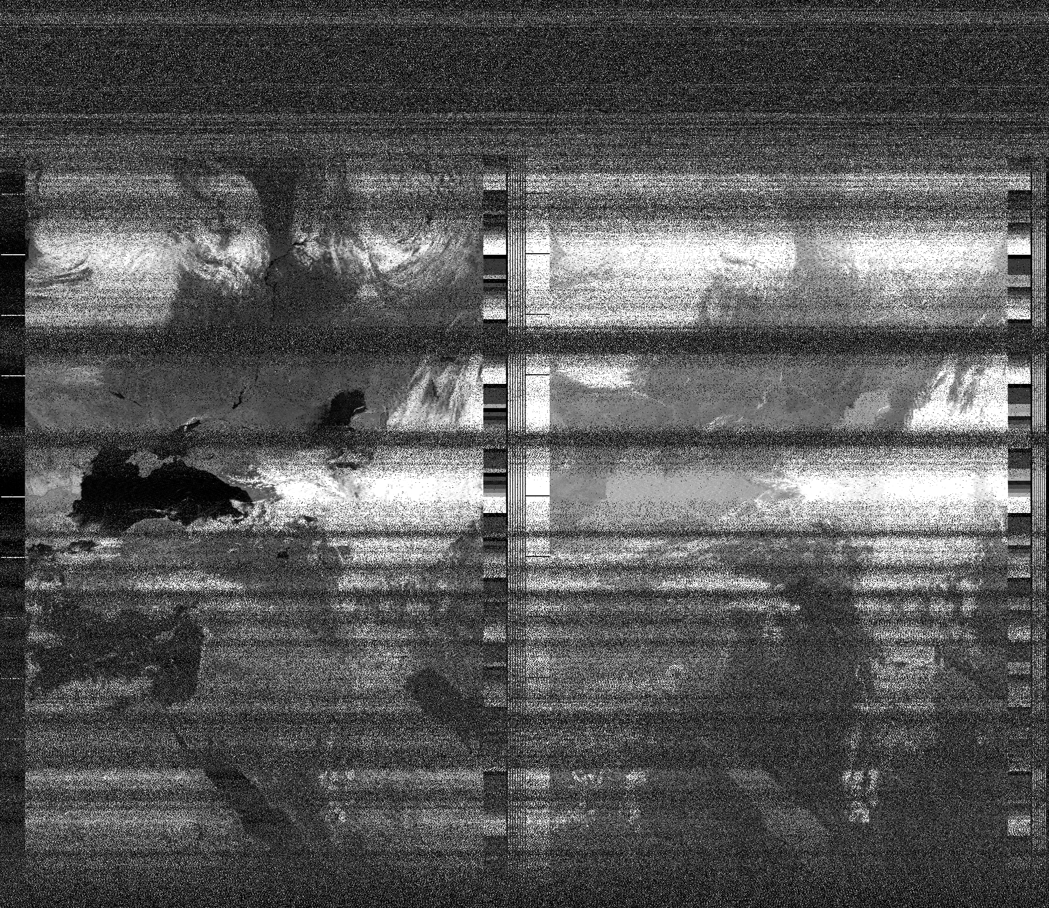 Pristine output with telemetry data withut cropping. Pristine images are
unenhanced, but normalised to produce images which represent,
as best as the software is able to, the original digital data. No attempt is made to temperature
normalise IR images. Disables gamma, sharpening, rotation, and other enhancements.