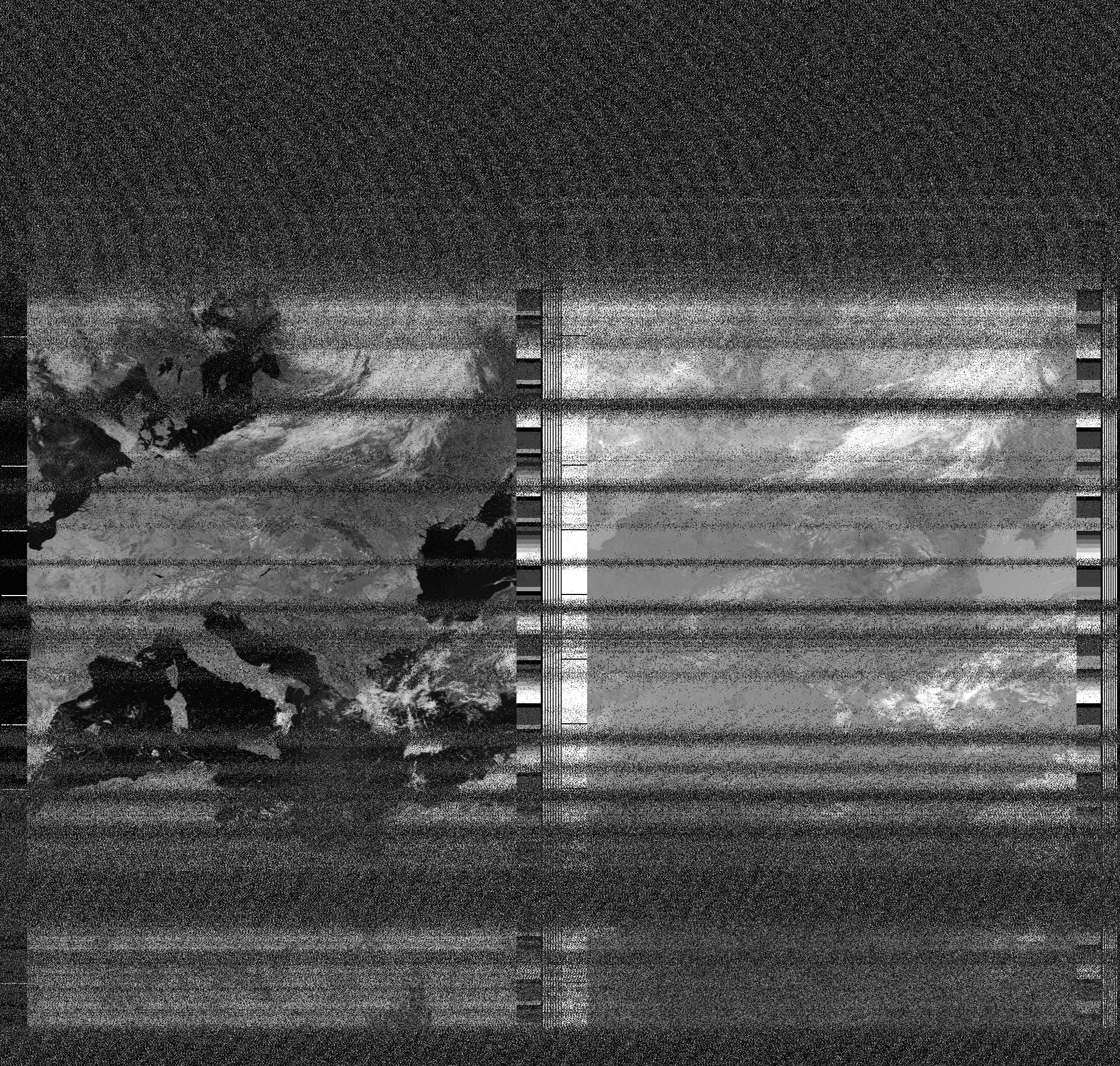 Pristine output with telemetry data withut cropping. Pristine images are
unenhanced, but normalised to produce images which represent,
as best as the software is able to, the original digital data. No attempt is made to temperature
normalise IR images. Disables gamma, sharpening, rotation, and other enhancements.