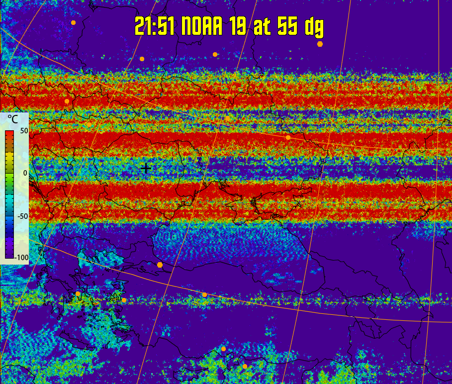 therm:
Produces a false colour image from NOAA APT images based on temperature.
Provides a good way of visualising cloud temperatures.