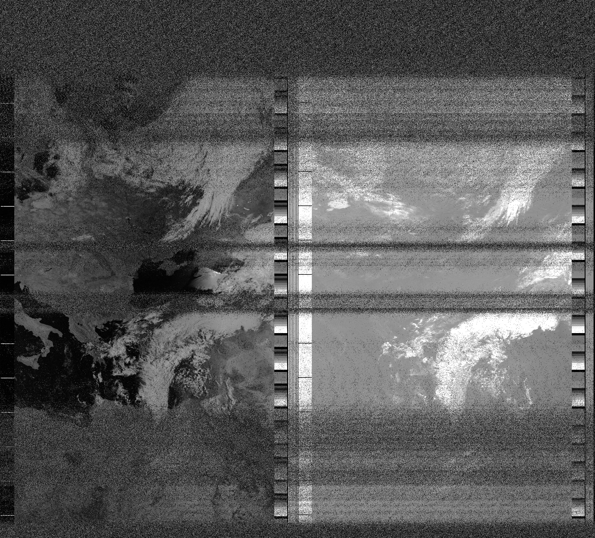 Pristine output with telemetry data withut cropping. Pristine images are
unenhanced, but normalised to produce images which represent,
as best as the software is able to, the original digital data. No attempt is made to temperature
normalise IR images. Disables gamma, sharpening, rotation, and other enhancements.
