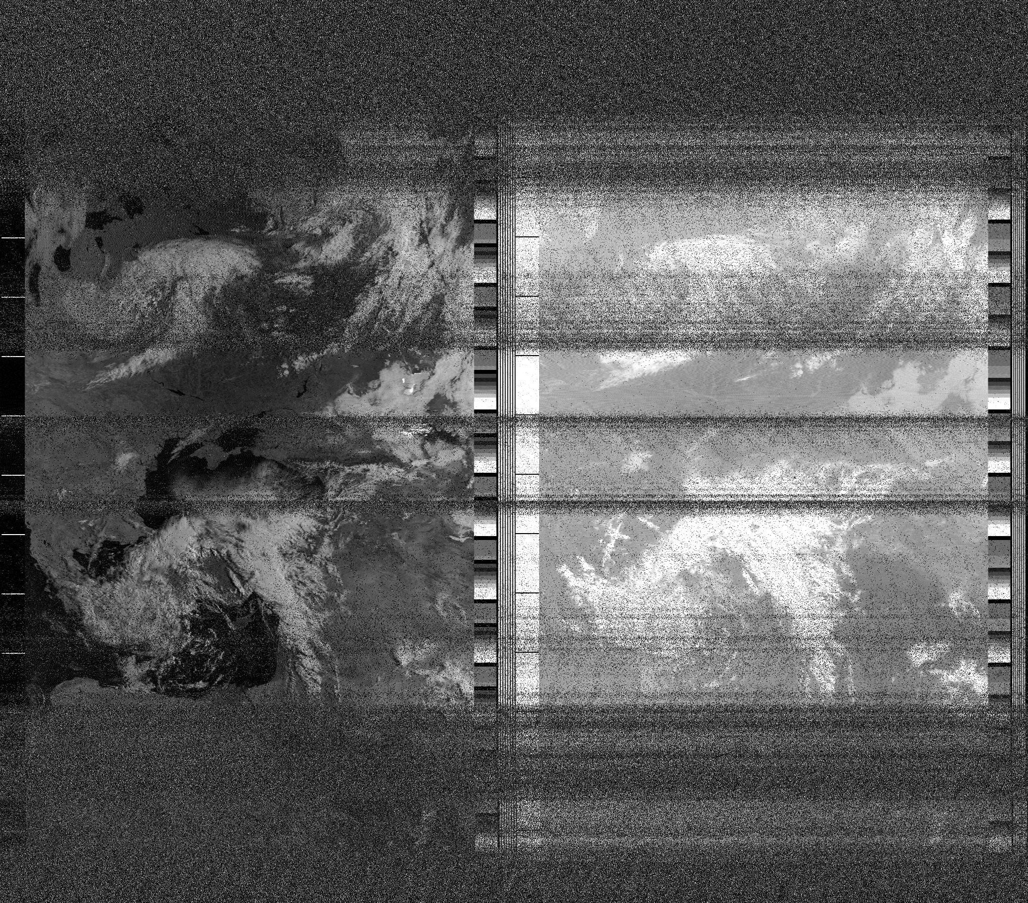 Pristine output with telemetry data withut cropping. Pristine images are
unenhanced, but normalised to produce images which represent,
as best as the software is able to, the original digital data. No attempt is made to temperature
normalise IR images. Disables gamma, sharpening, rotation, and other enhancements.