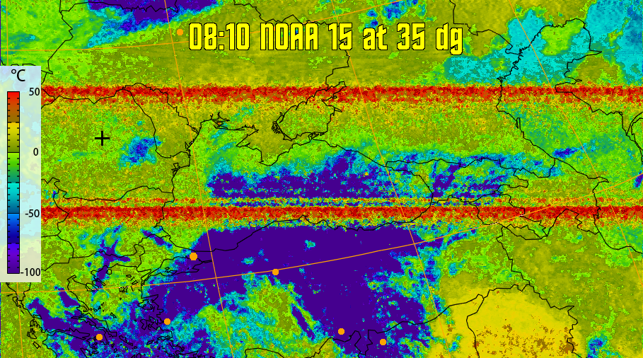 therm:
Produces a false colour image from NOAA APT images based on temperature.
Provides a good way of visualising cloud temperatures.