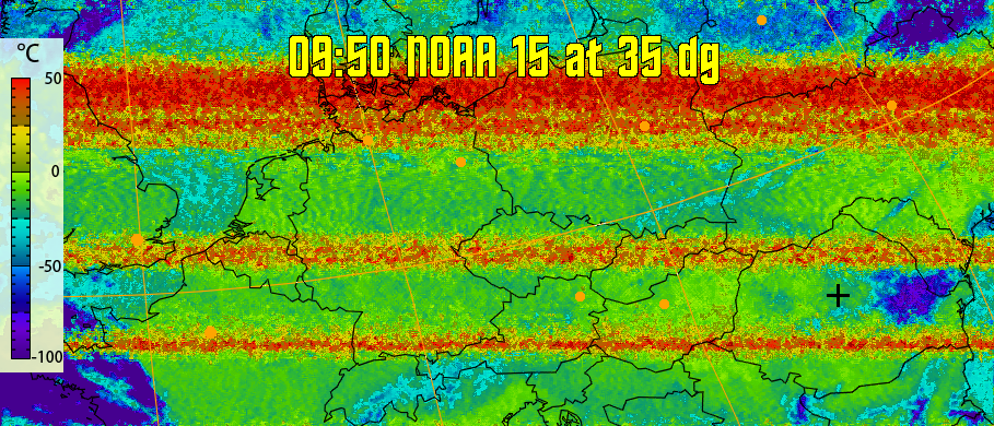 therm:
Produces a false colour image from NOAA APT images based on temperature.
Provides a good way of visualising cloud temperatures.