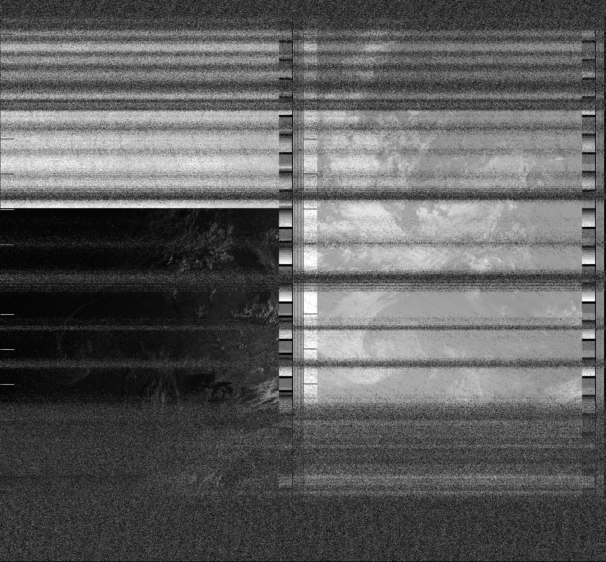 Pristine output with telemetry data withut cropping. Pristine images are
unenhanced, but normalised to produce images which represent,
as best as the software is able to, the original digital data. No attempt is made to temperature
normalise IR images. Disables gamma, sharpening, rotation, and other enhancements.
