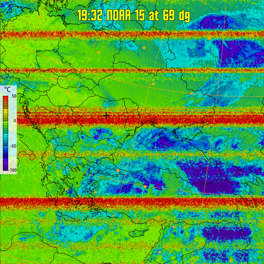 therm:
Produces a false colour image from NOAA APT images based on temperature.
Provides a good way of visualising cloud temperatures.