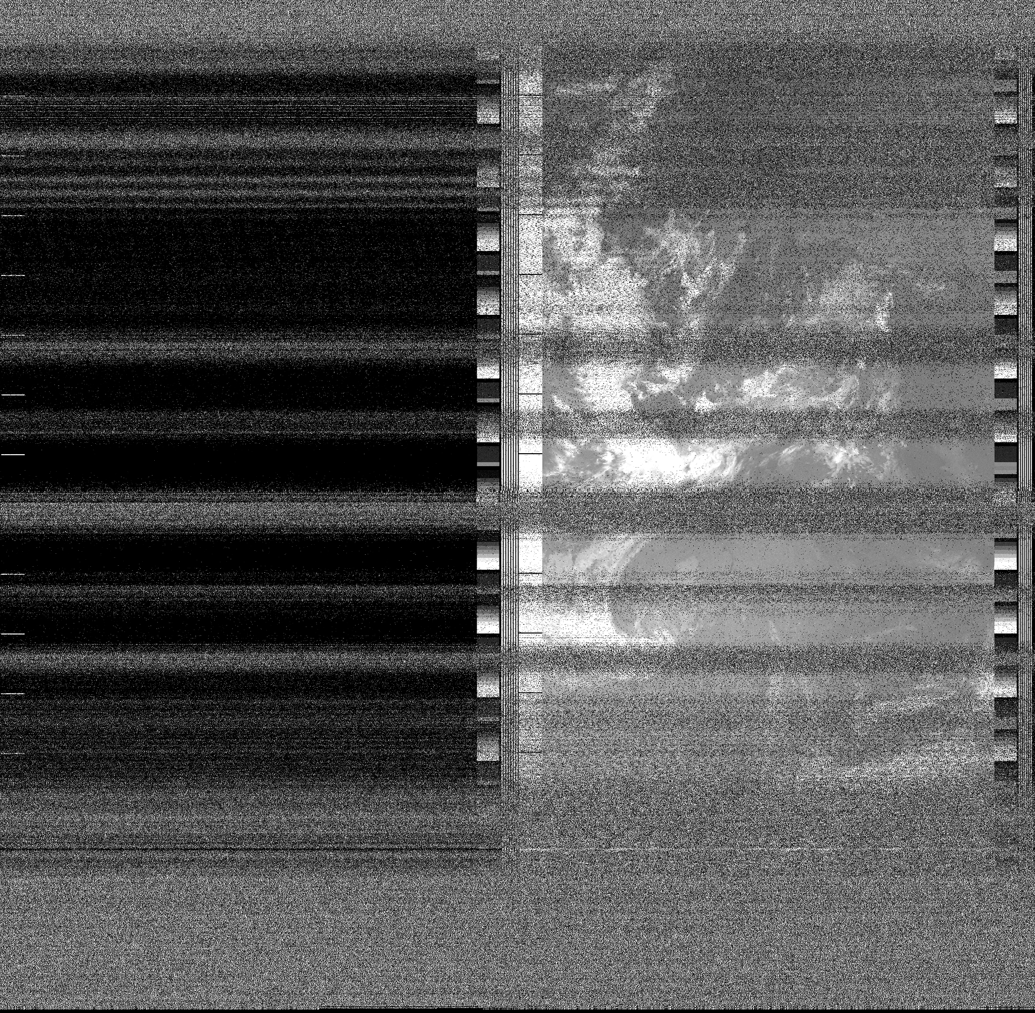Pristine output with telemetry data withut cropping. Pristine images are
unenhanced, but normalised to produce images which represent,
as best as the software is able to, the original digital data. No attempt is made to temperature
normalise IR images. Disables gamma, sharpening, rotation, and other enhancements.