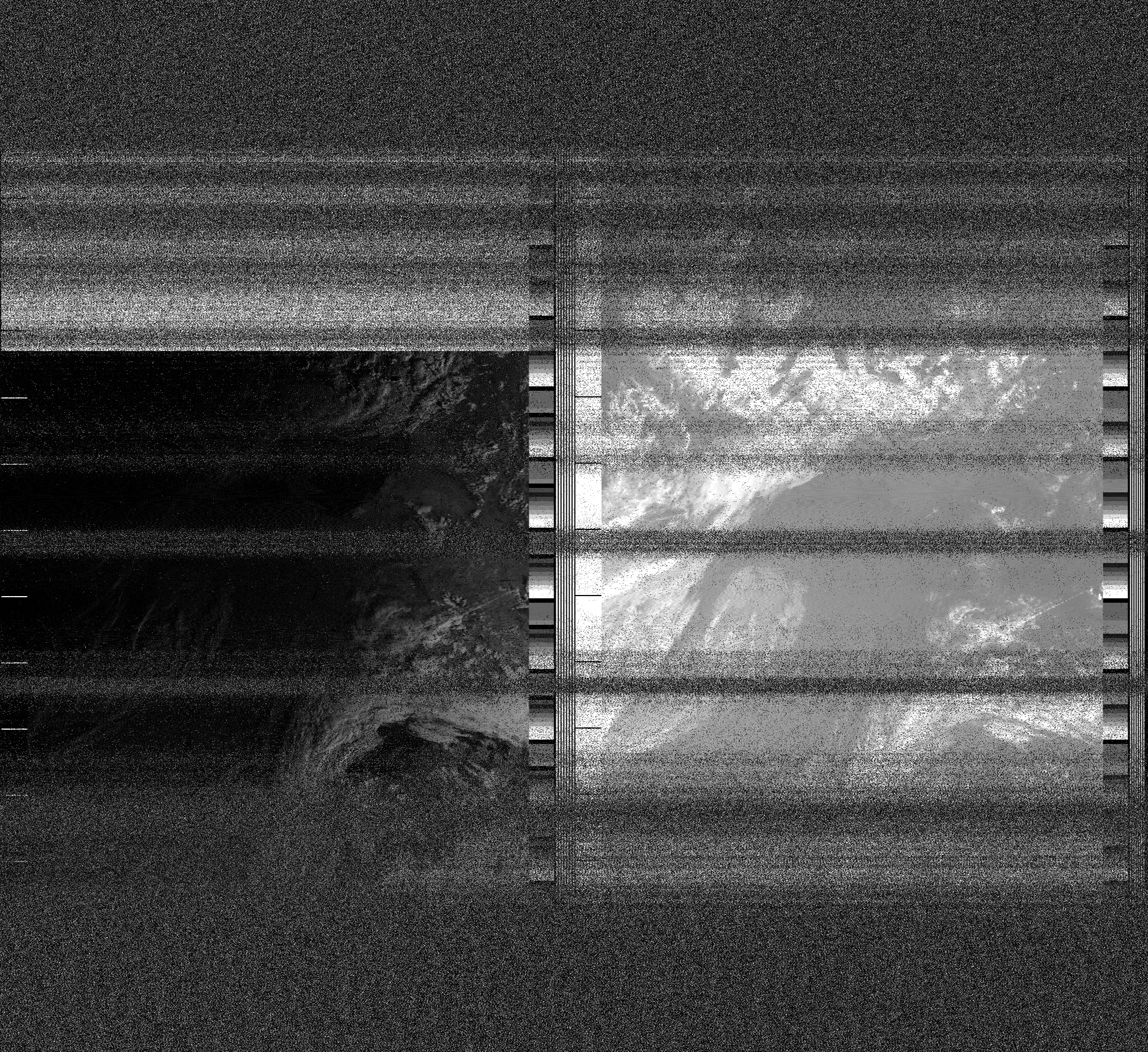 Pristine output with telemetry data withut cropping. Pristine images are
unenhanced, but normalised to produce images which represent,
as best as the software is able to, the original digital data. No attempt is made to temperature
normalise IR images. Disables gamma, sharpening, rotation, and other enhancements.