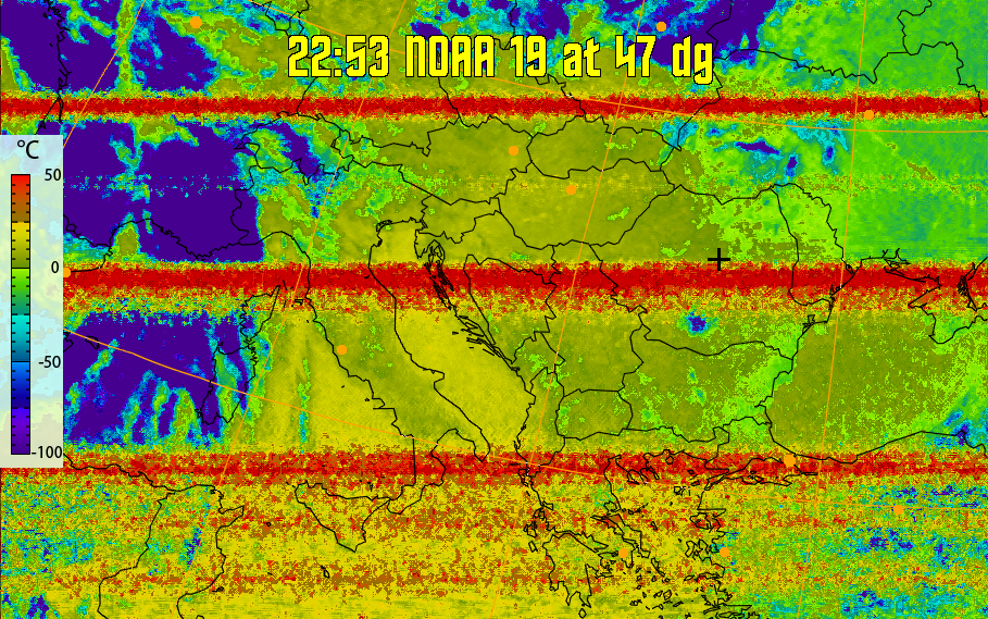 therm:
Produces a false colour image from NOAA APT images based on temperature.
Provides a good way of visualising cloud temperatures.
