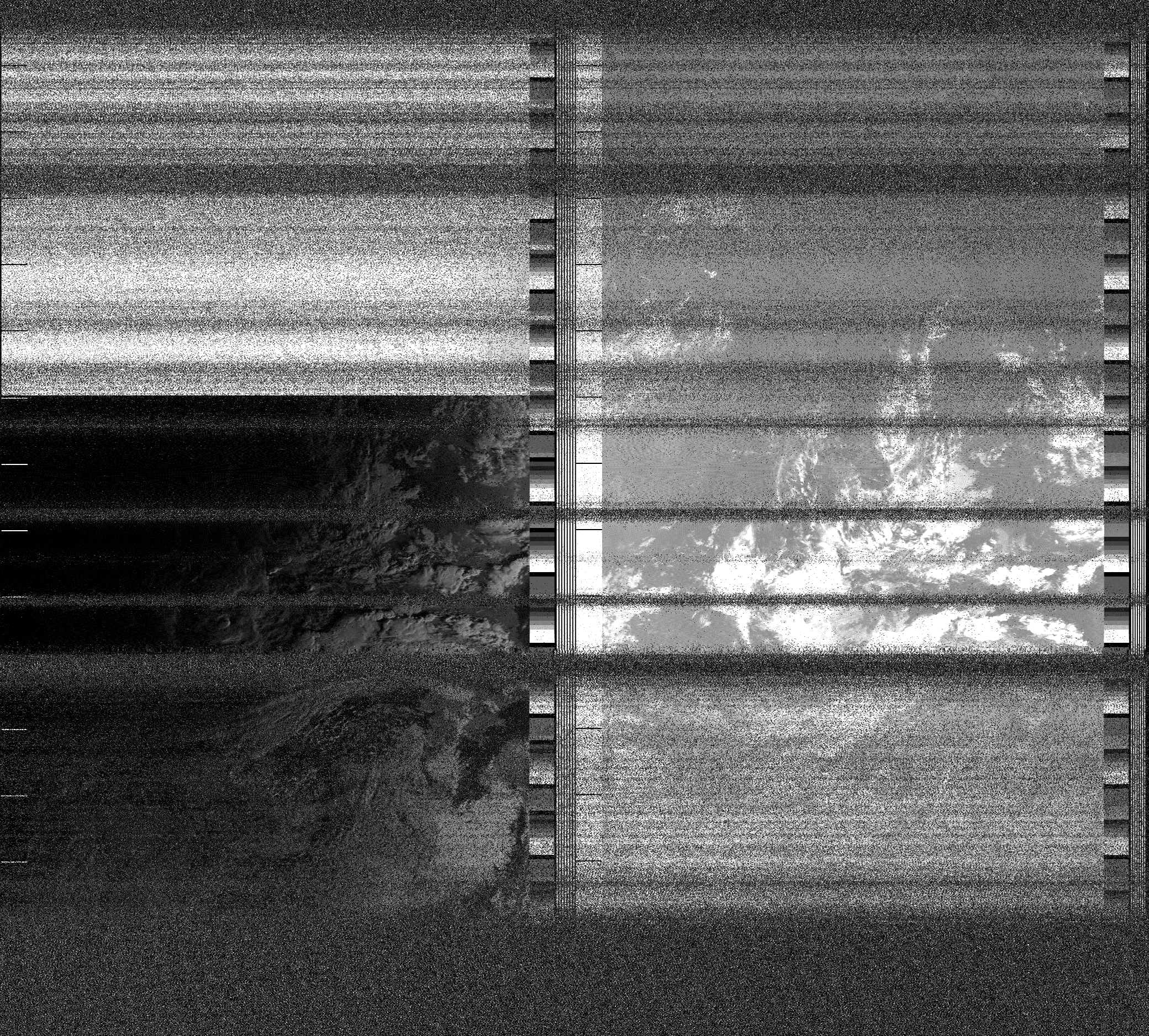 Pristine output with telemetry data withut cropping. Pristine images are
unenhanced, but normalised to produce images which represent,
as best as the software is able to, the original digital data. No attempt is made to temperature
normalise IR images. Disables gamma, sharpening, rotation, and other enhancements.