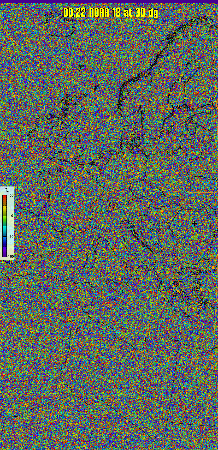 therm:
Produces a false colour image from NOAA APT images based on temperature.
Provides a good way of visualising cloud temperatures.