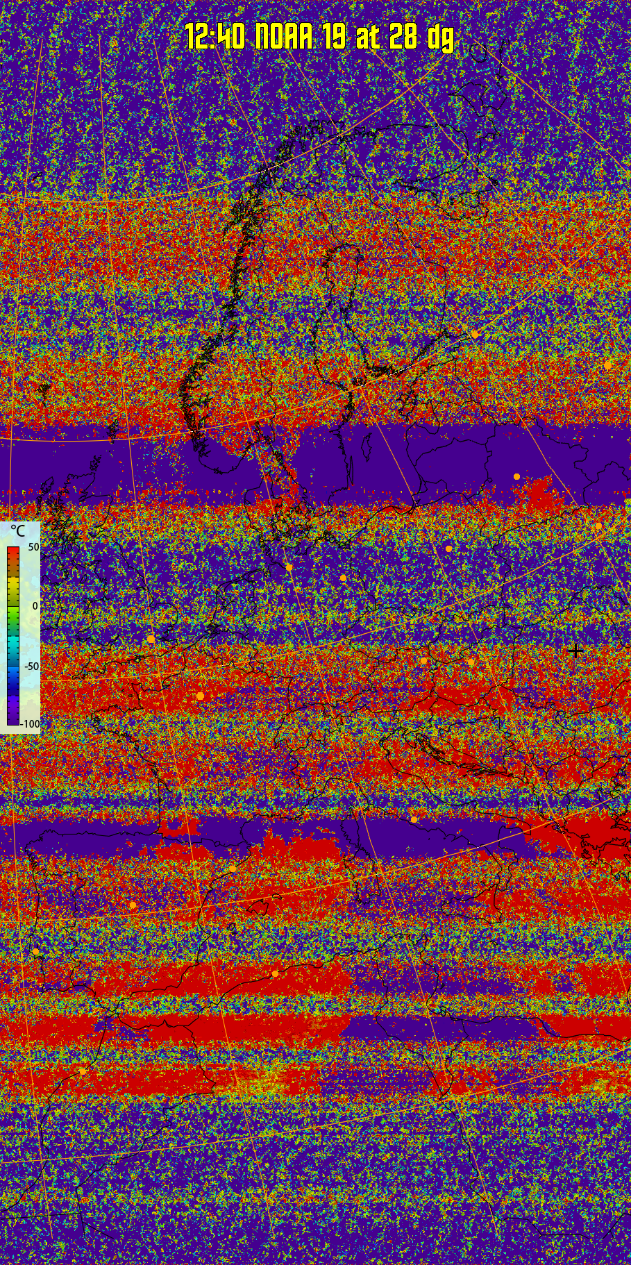 therm:
Produces a false colour image from NOAA APT images based on temperature.
Provides a good way of visualising cloud temperatures.