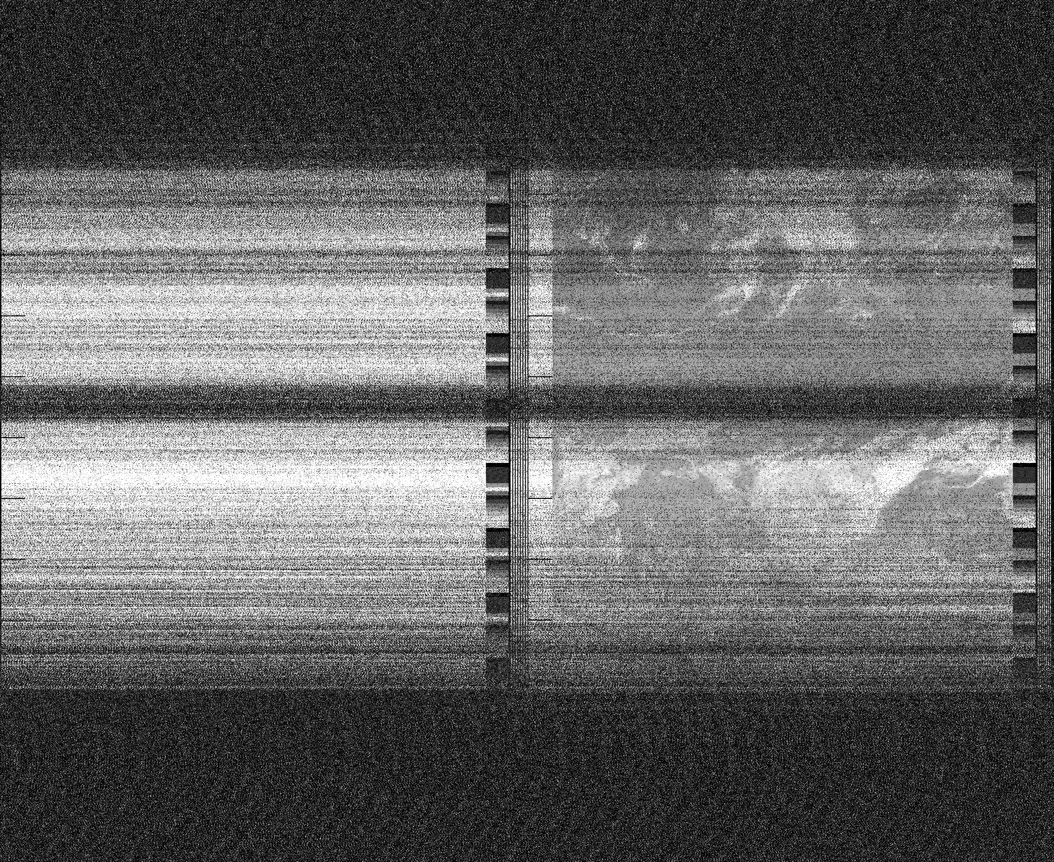 Pristine output with telemetry data withut cropping. Pristine images are
unenhanced, but normalised to produce images which represent,
as best as the software is able to, the original digital data. No attempt is made to temperature
normalise IR images. Disables gamma, sharpening, rotation, and other enhancements.