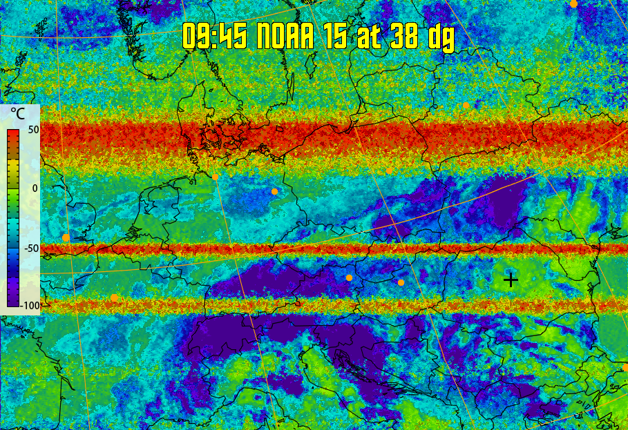 therm:
Produces a false colour image from NOAA APT images based on temperature.
Provides a good way of visualising cloud temperatures.