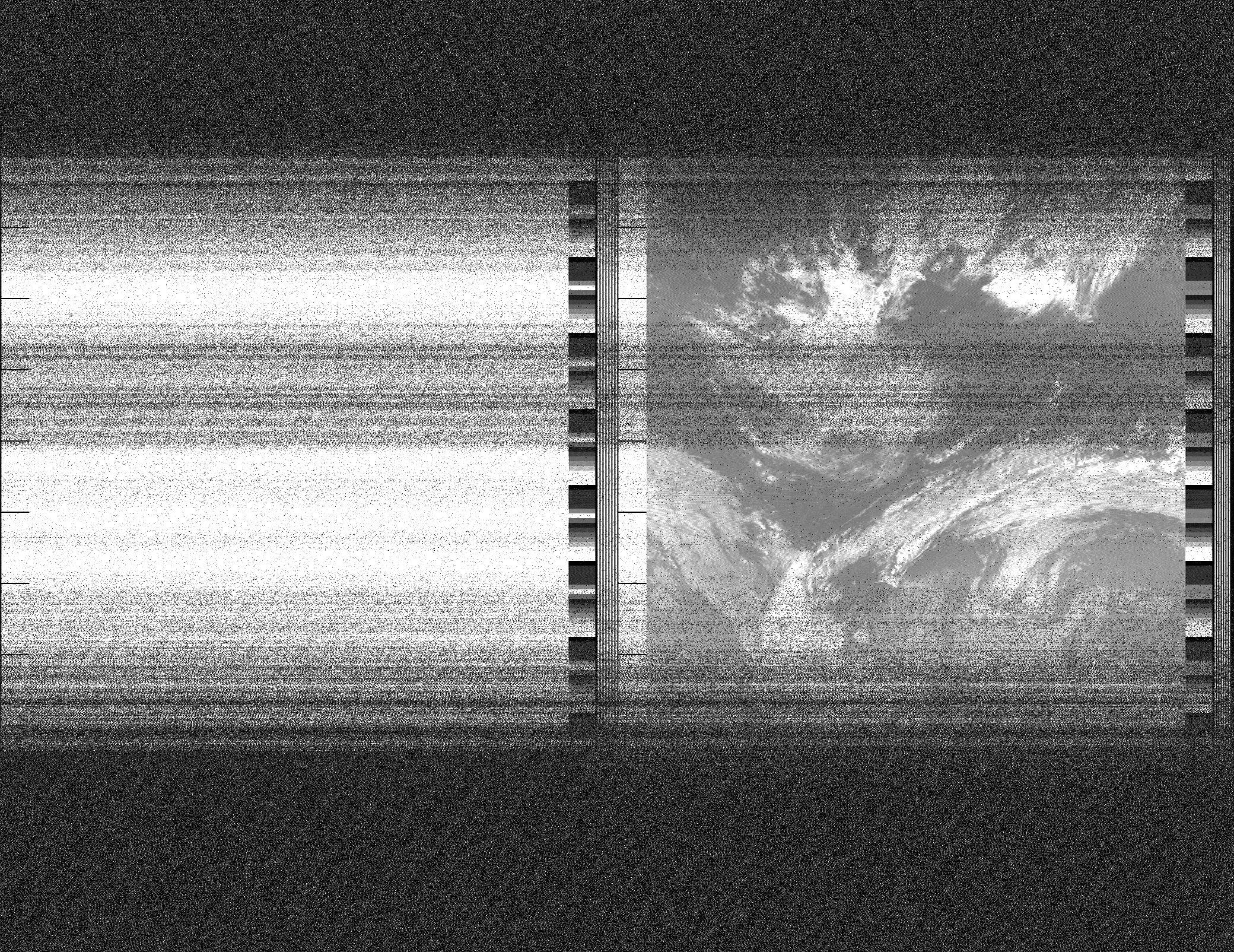 Pristine output with telemetry data withut cropping. Pristine images are
unenhanced, but normalised to produce images which represent,
as best as the software is able to, the original digital data. No attempt is made to temperature
normalise IR images. Disables gamma, sharpening, rotation, and other enhancements.