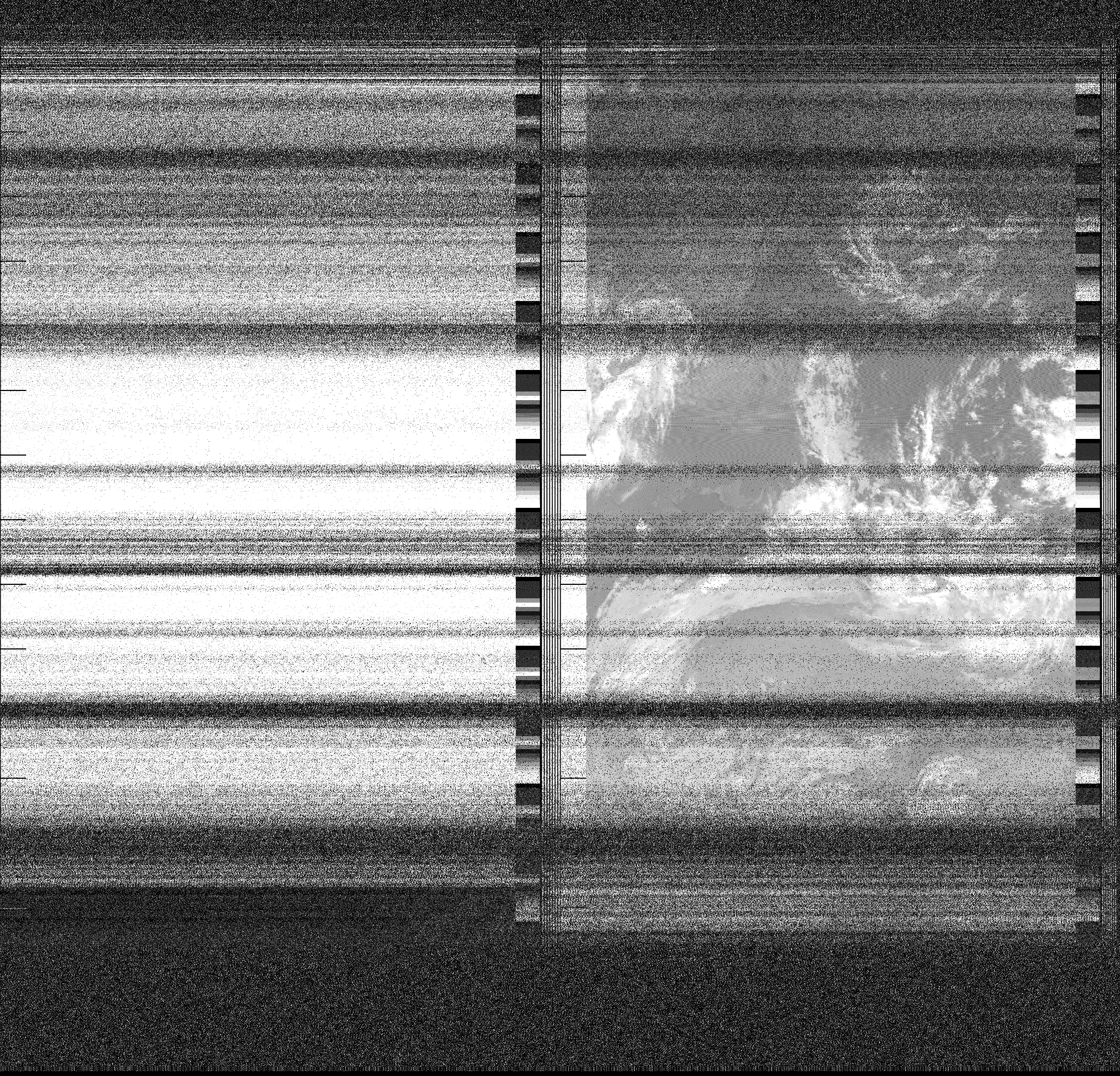 Pristine output with telemetry data withut cropping. Pristine images are
unenhanced, but normalised to produce images which represent,
as best as the software is able to, the original digital data. No attempt is made to temperature
normalise IR images. Disables gamma, sharpening, rotation, and other enhancements.