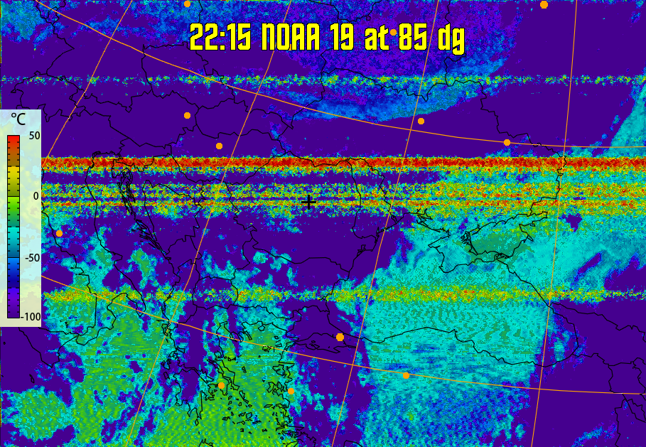 therm:
Produces a false colour image from NOAA APT images based on temperature.
Provides a good way of visualising cloud temperatures.