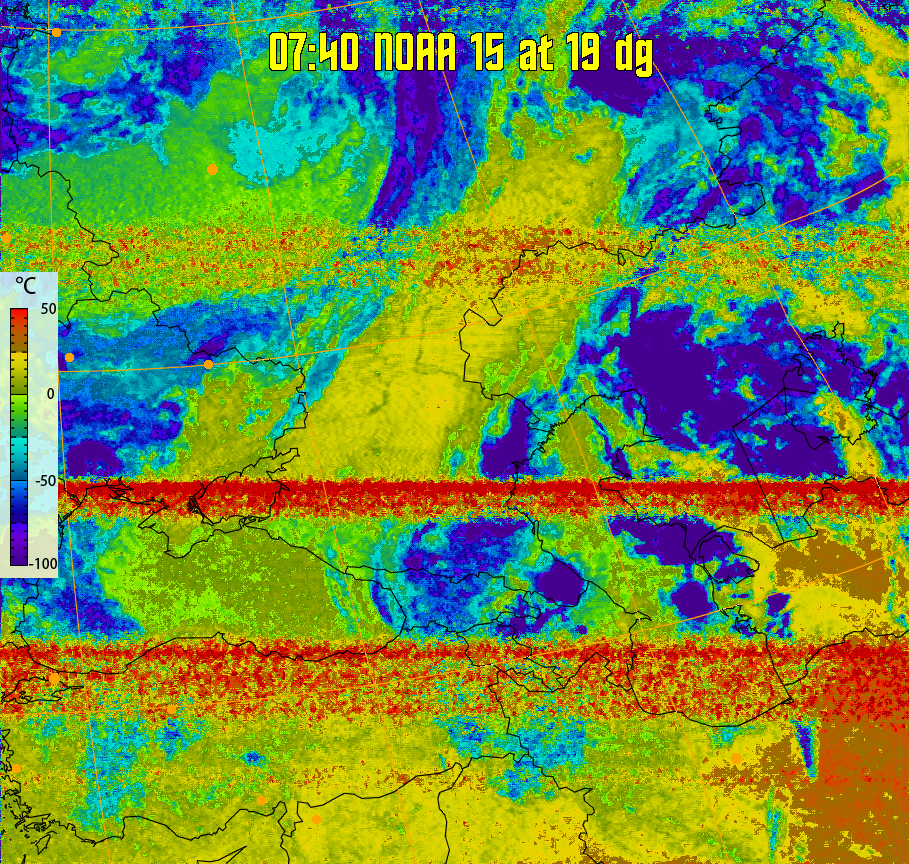 therm:
Produces a false colour image from NOAA APT images based on temperature.
Provides a good way of visualising cloud temperatures.