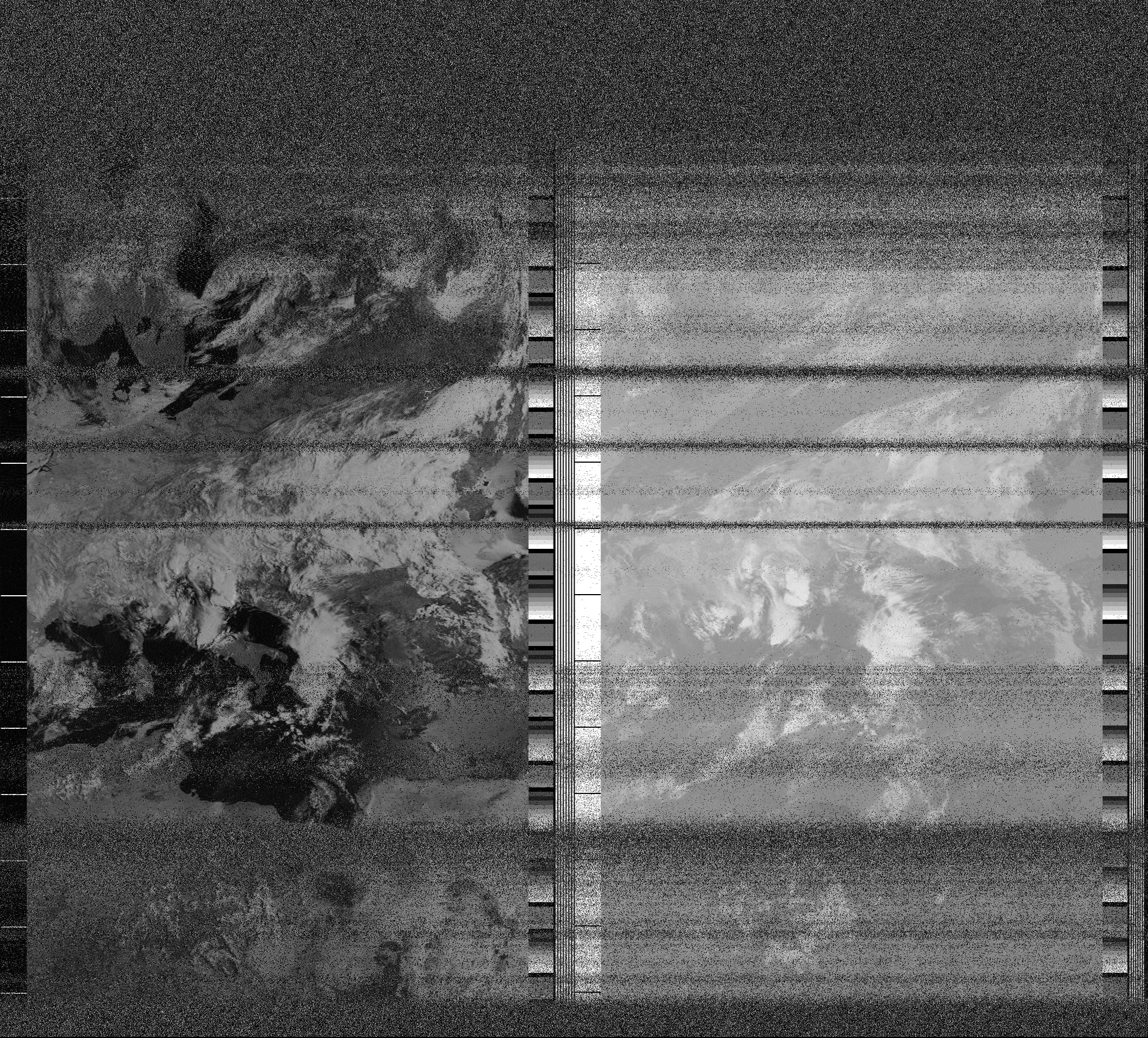 Pristine output with telemetry data withut cropping. Pristine images are
unenhanced, but normalised to produce images which represent,
as best as the software is able to, the original digital data. No attempt is made to temperature
normalise IR images. Disables gamma, sharpening, rotation, and other enhancements.