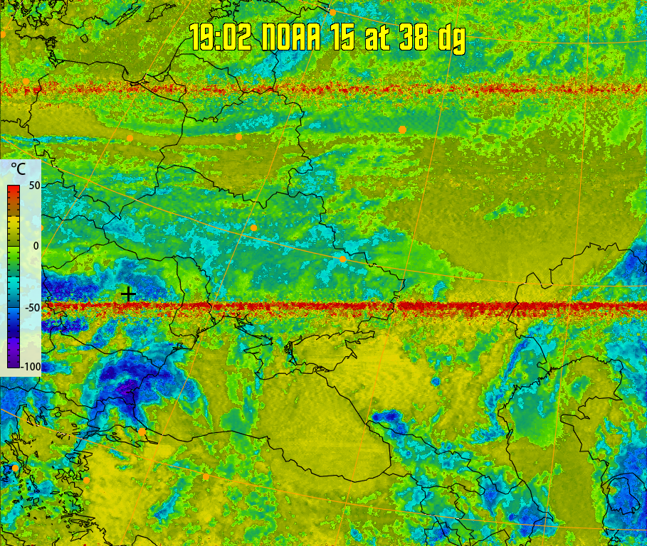 therm:
Produces a false colour image from NOAA APT images based on temperature.
Provides a good way of visualising cloud temperatures.