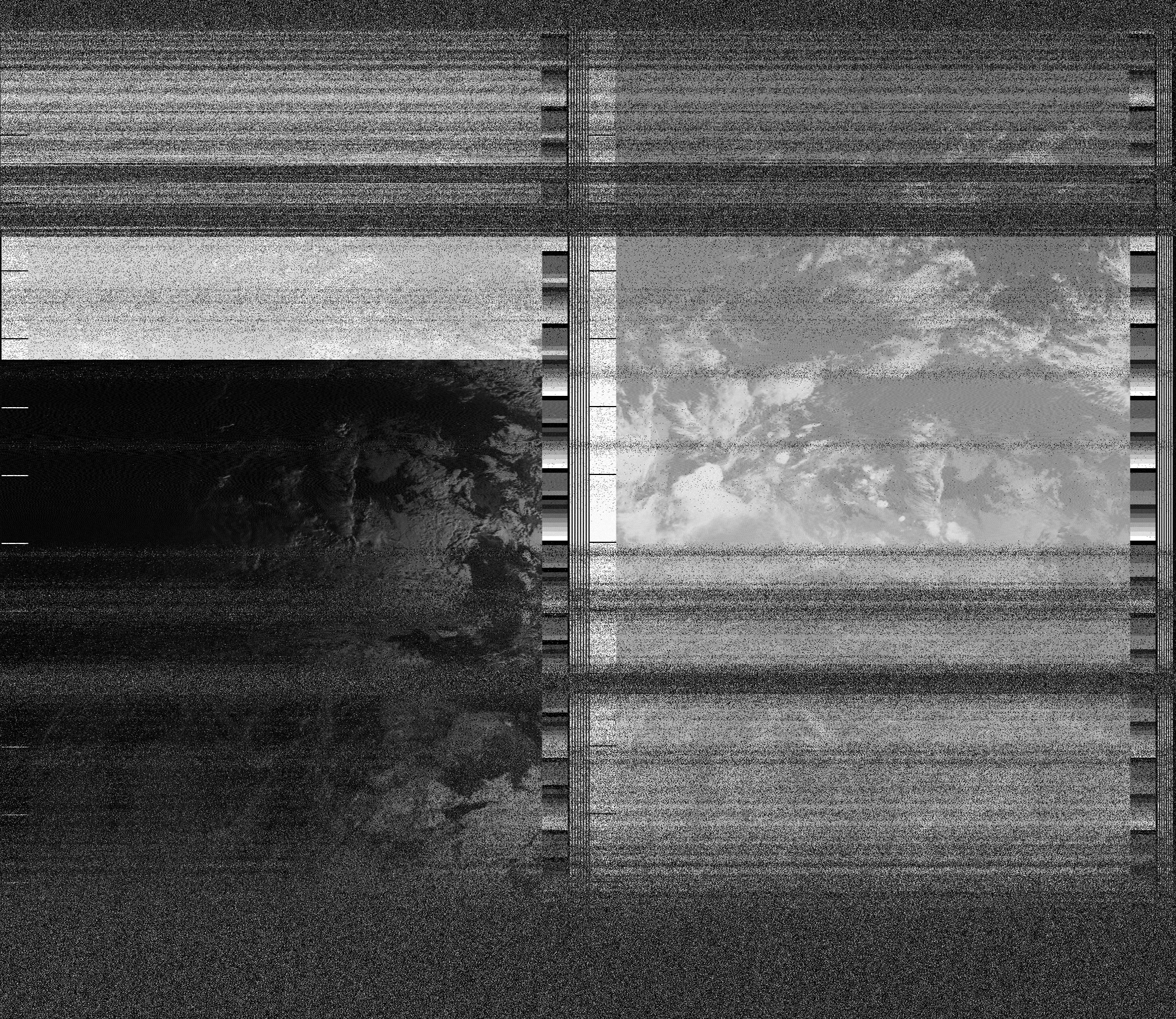 Pristine output with telemetry data withut cropping. Pristine images are
unenhanced, but normalised to produce images which represent,
as best as the software is able to, the original digital data. No attempt is made to temperature
normalise IR images. Disables gamma, sharpening, rotation, and other enhancements.