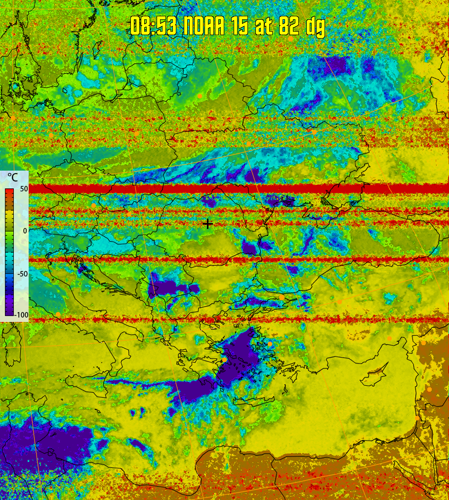 therm:
Produces a false colour image from NOAA APT images based on temperature.
Provides a good way of visualising cloud temperatures.