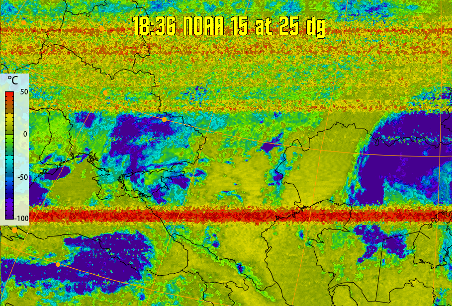 therm:
Produces a false colour image from NOAA APT images based on temperature.
Provides a good way of visualising cloud temperatures.