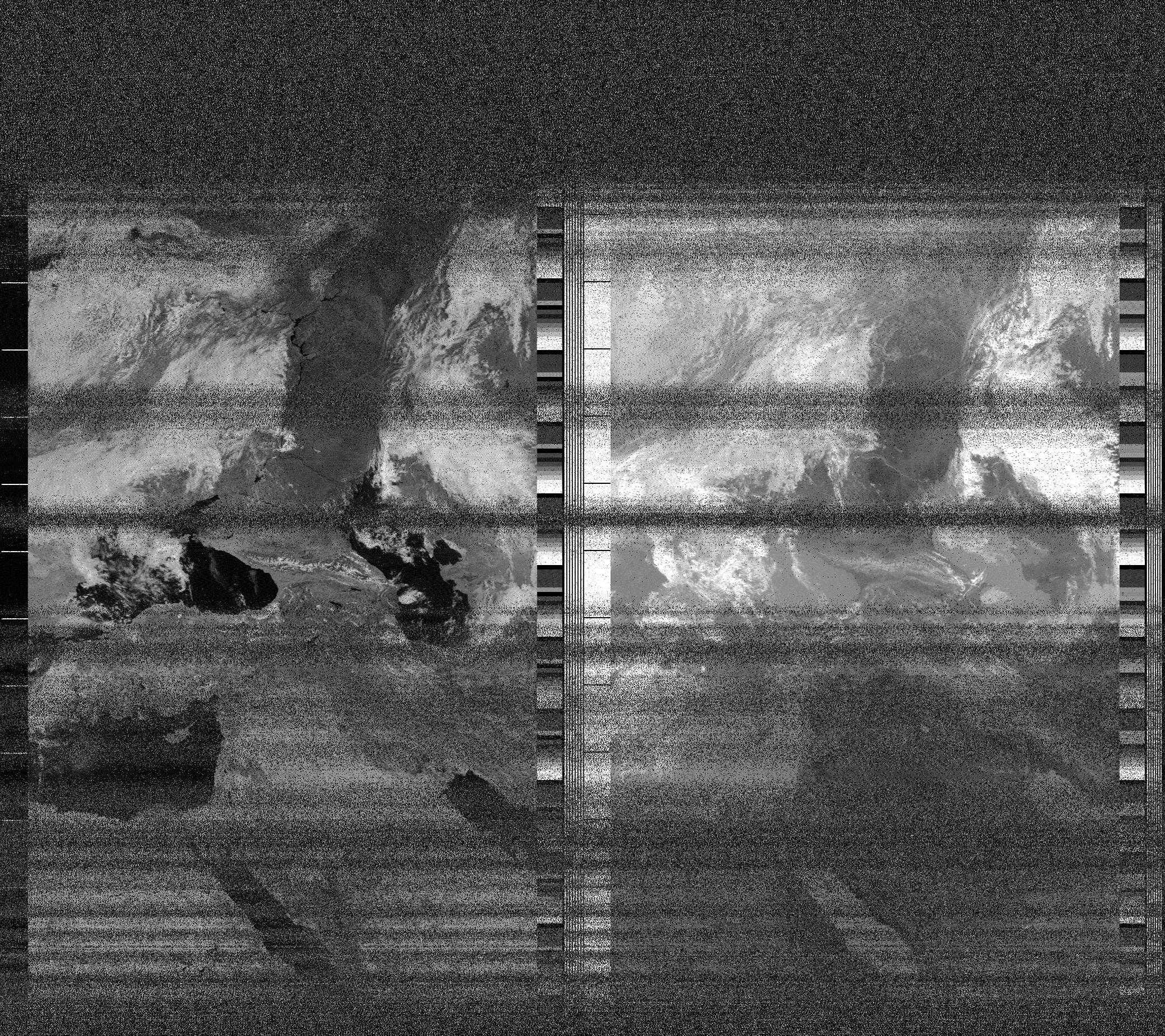 Pristine output with telemetry data withut cropping. Pristine images are
unenhanced, but normalised to produce images which represent,
as best as the software is able to, the original digital data. No attempt is made to temperature
normalise IR images. Disables gamma, sharpening, rotation, and other enhancements.