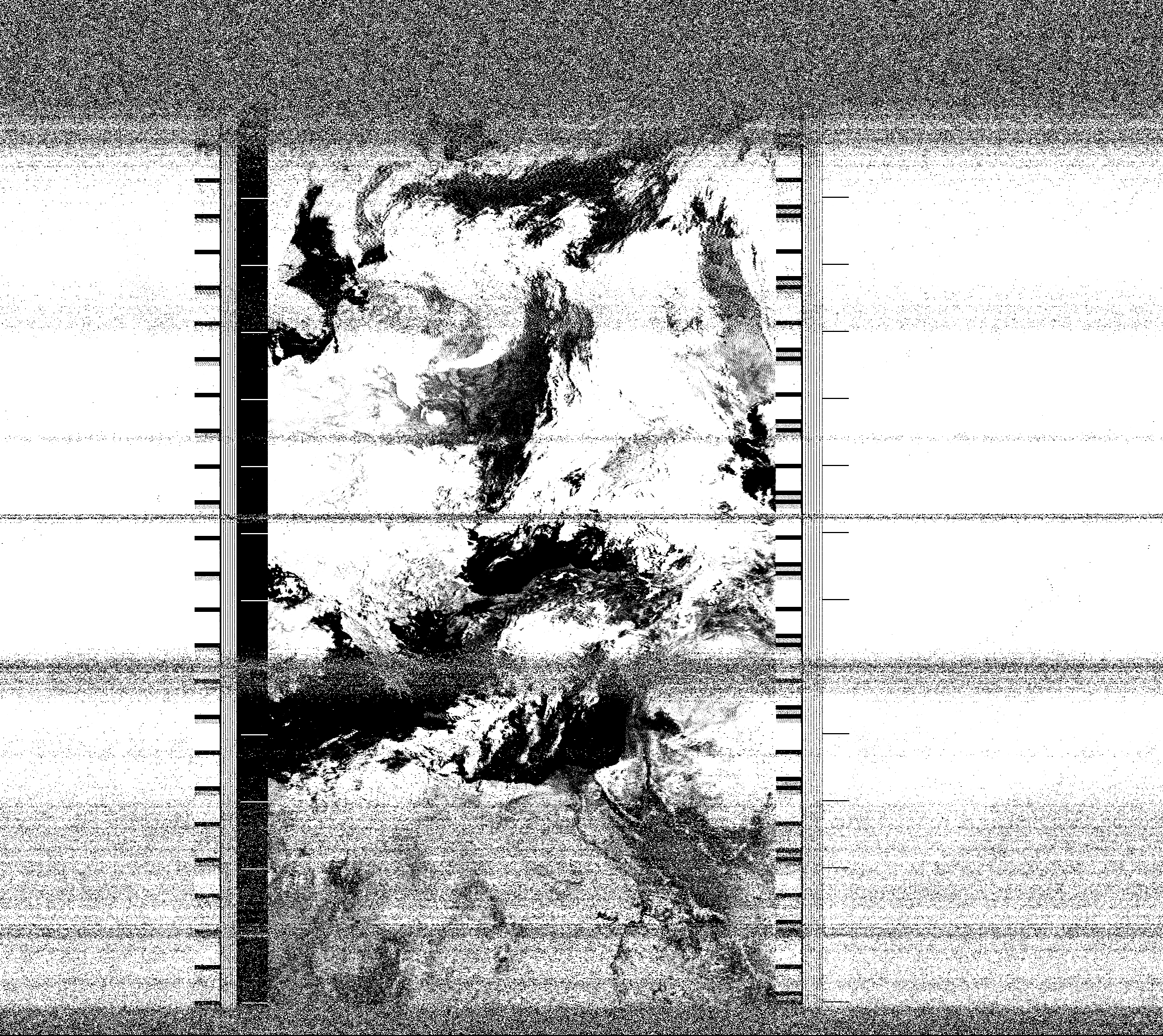 Pristine output with telemetry data withut cropping. Pristine images are
unenhanced, but normalised to produce images which represent,
as best as the software is able to, the original digital data. No attempt is made to temperature
normalise IR images. Disables gamma, sharpening, rotation, and other enhancements.