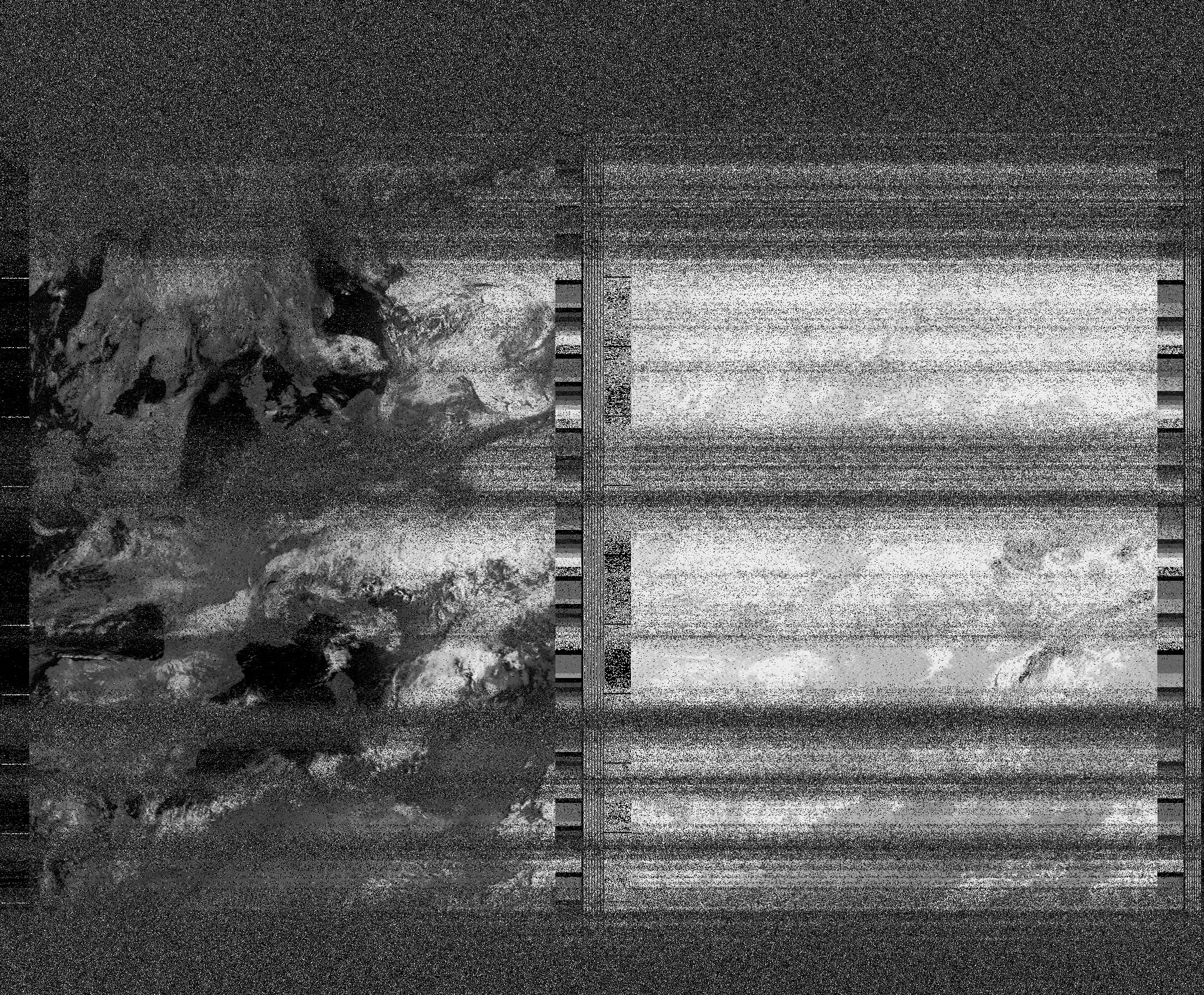 Pristine output with telemetry data withut cropping. Pristine images are
unenhanced, but normalised to produce images which represent,
as best as the software is able to, the original digital data. No attempt is made to temperature
normalise IR images. Disables gamma, sharpening, rotation, and other enhancements.