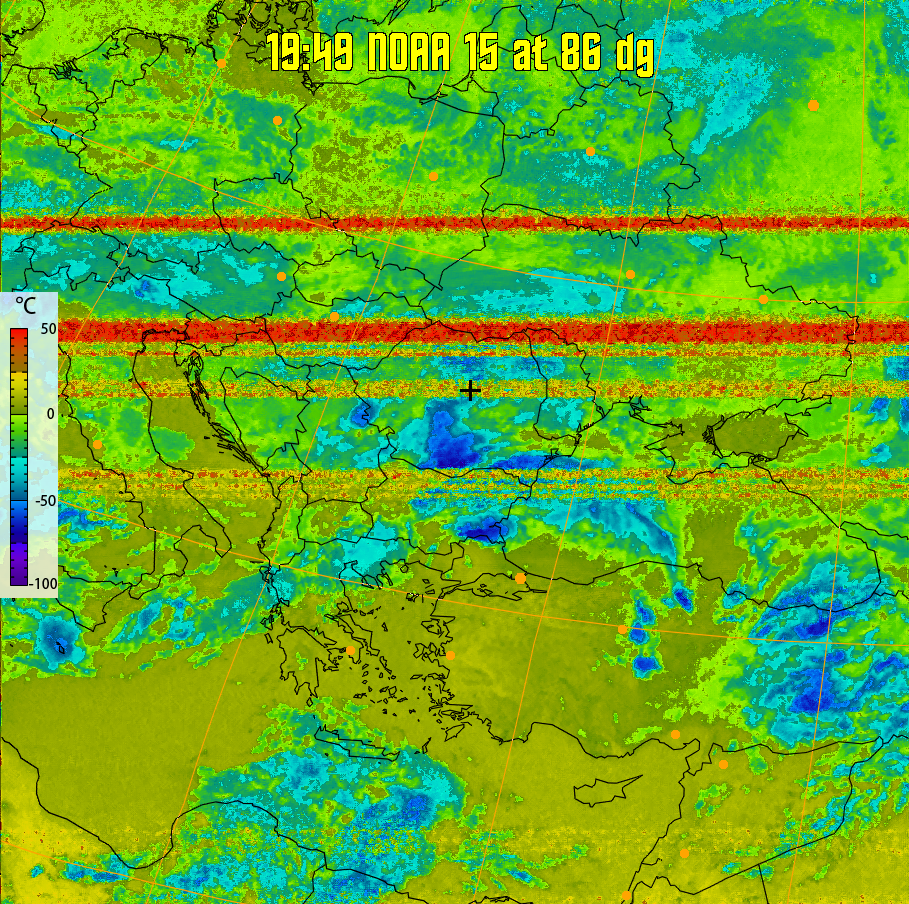 therm:
Produces a false colour image from NOAA APT images based on temperature.
Provides a good way of visualising cloud temperatures.