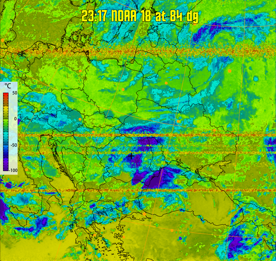 therm:
Produces a false colour image from NOAA APT images based on temperature.
Provides a good way of visualising cloud temperatures.