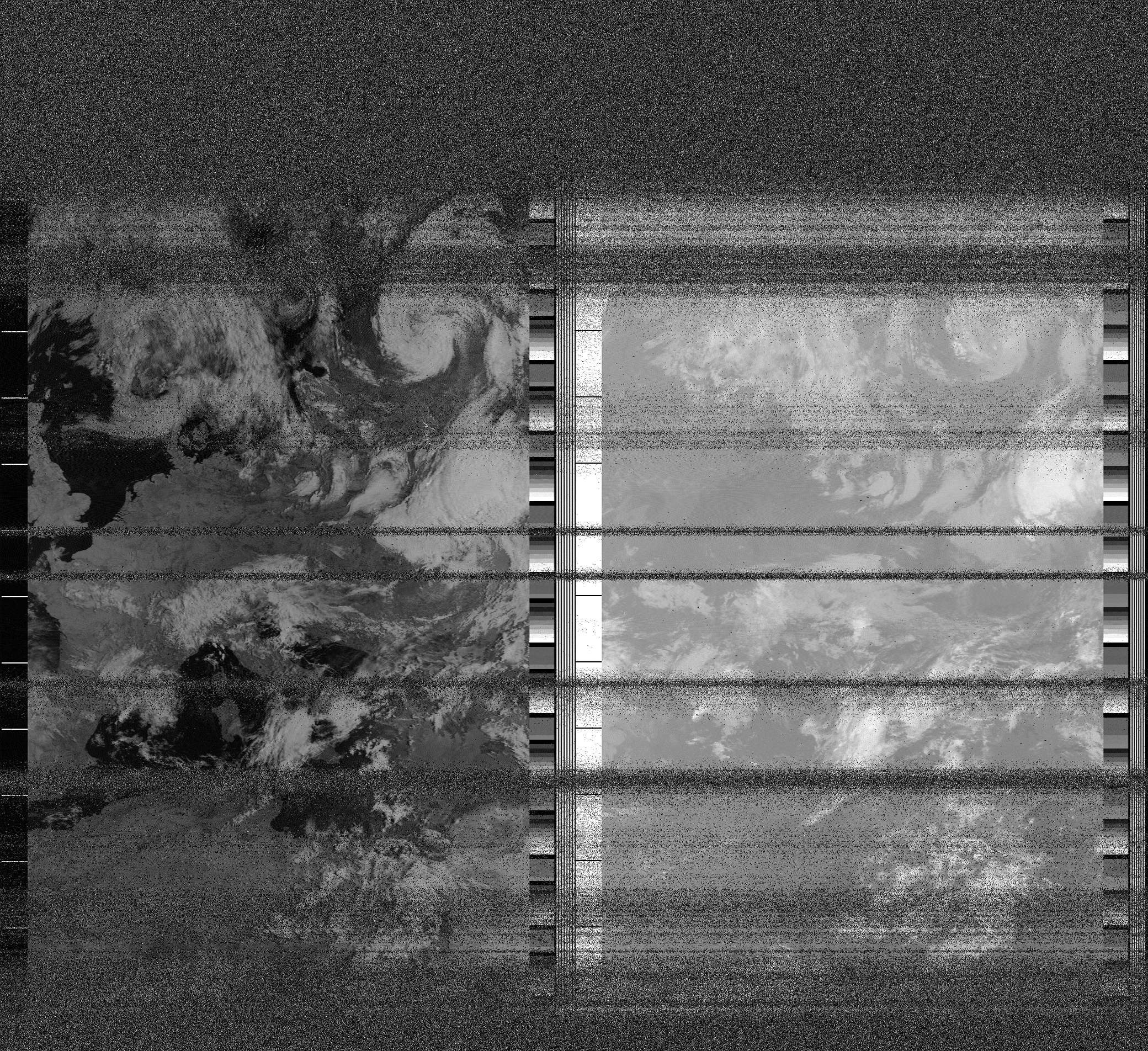 Pristine output with telemetry data withut cropping. Pristine images are
unenhanced, but normalised to produce images which represent,
as best as the software is able to, the original digital data. No attempt is made to temperature
normalise IR images. Disables gamma, sharpening, rotation, and other enhancements.