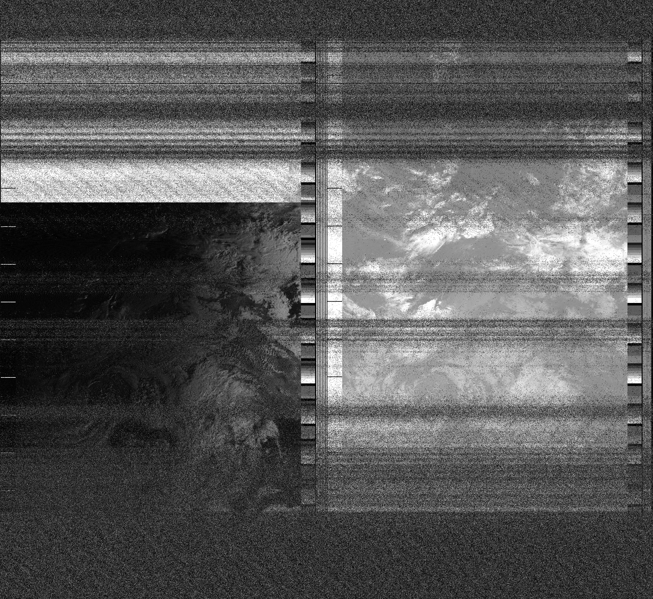 Pristine output with telemetry data withut cropping. Pristine images are
unenhanced, but normalised to produce images which represent,
as best as the software is able to, the original digital data. No attempt is made to temperature
normalise IR images. Disables gamma, sharpening, rotation, and other enhancements.