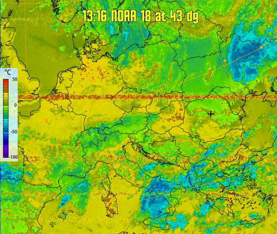 therm:
Produces a false colour image from NOAA APT images based on temperature.
Provides a good way of visualising cloud temperatures.