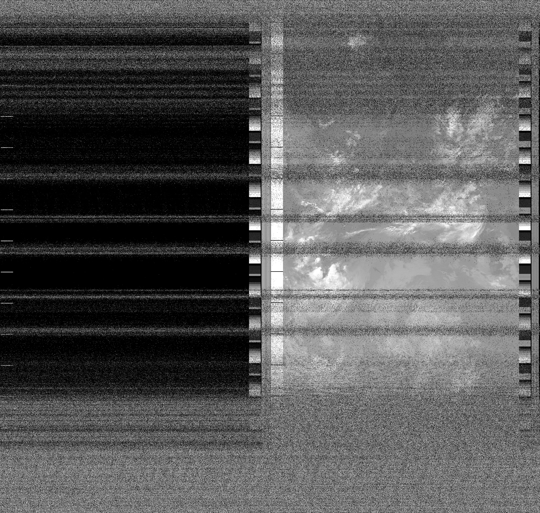 Pristine output with telemetry data withut cropping. Pristine images are
unenhanced, but normalised to produce images which represent,
as best as the software is able to, the original digital data. No attempt is made to temperature
normalise IR images. Disables gamma, sharpening, rotation, and other enhancements.